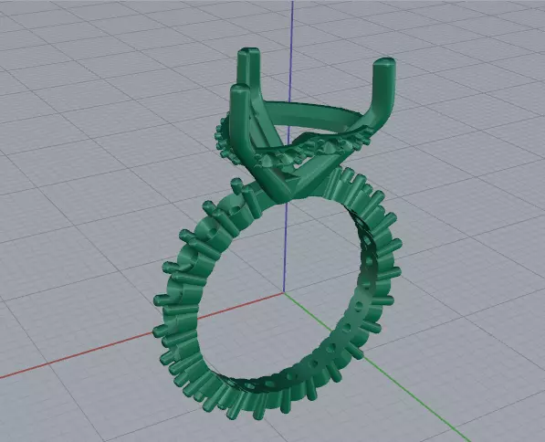 Heart ring Model 8091 3D print model_4