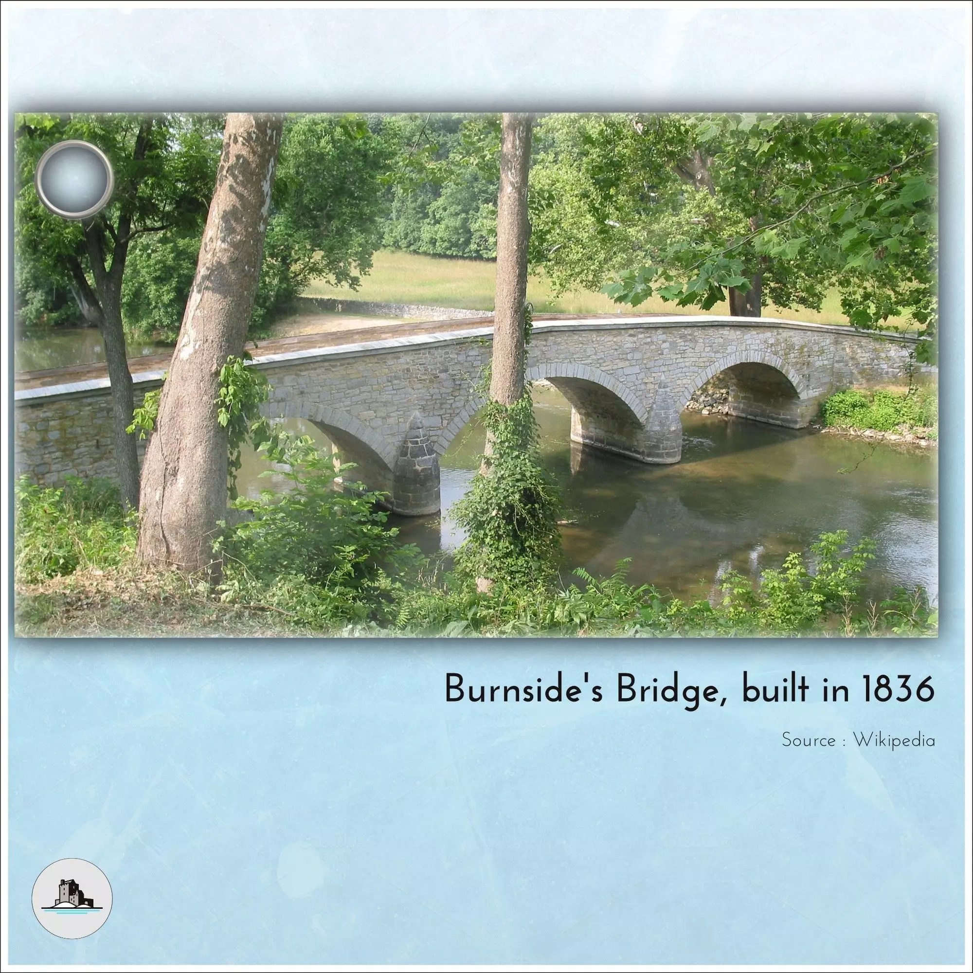 Burnsides Bridge Antietam battlefield - Cowboy USA America ACW A 3D print model_1