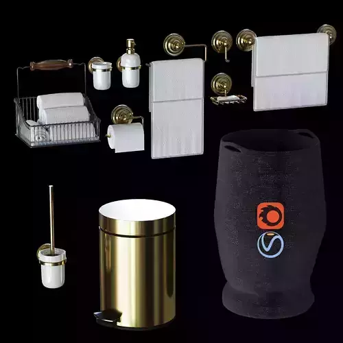 Classic set for bathrooms Vray and Corona 3D model