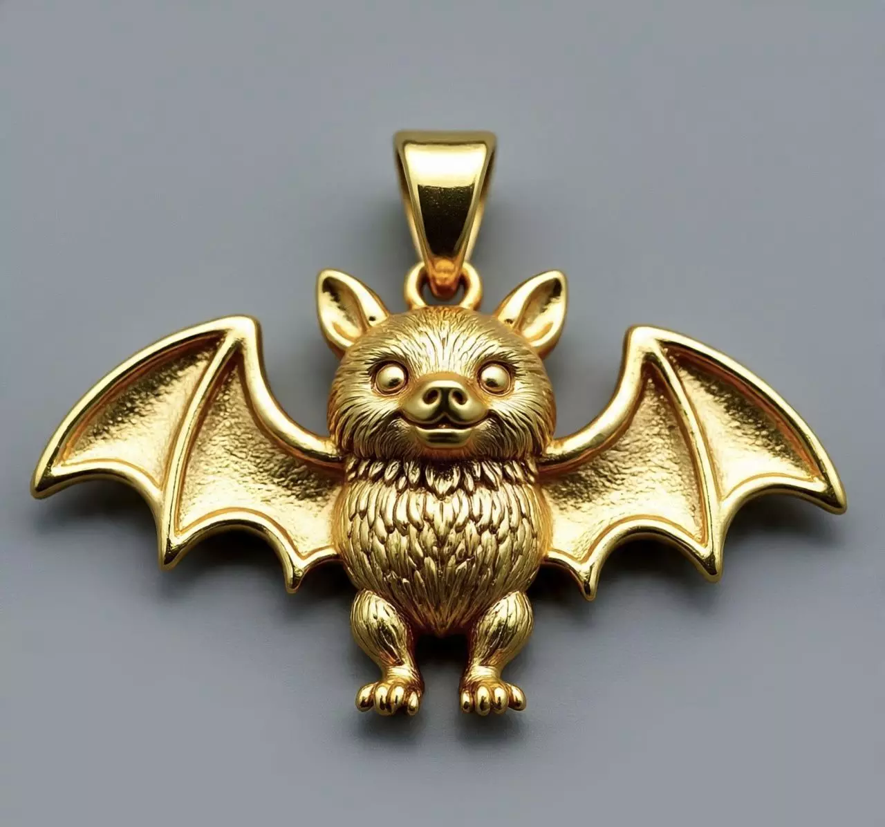 Cute halloween bat pendant 3D print model_0