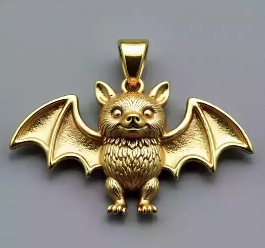Cute halloween bat pendant 3D print model