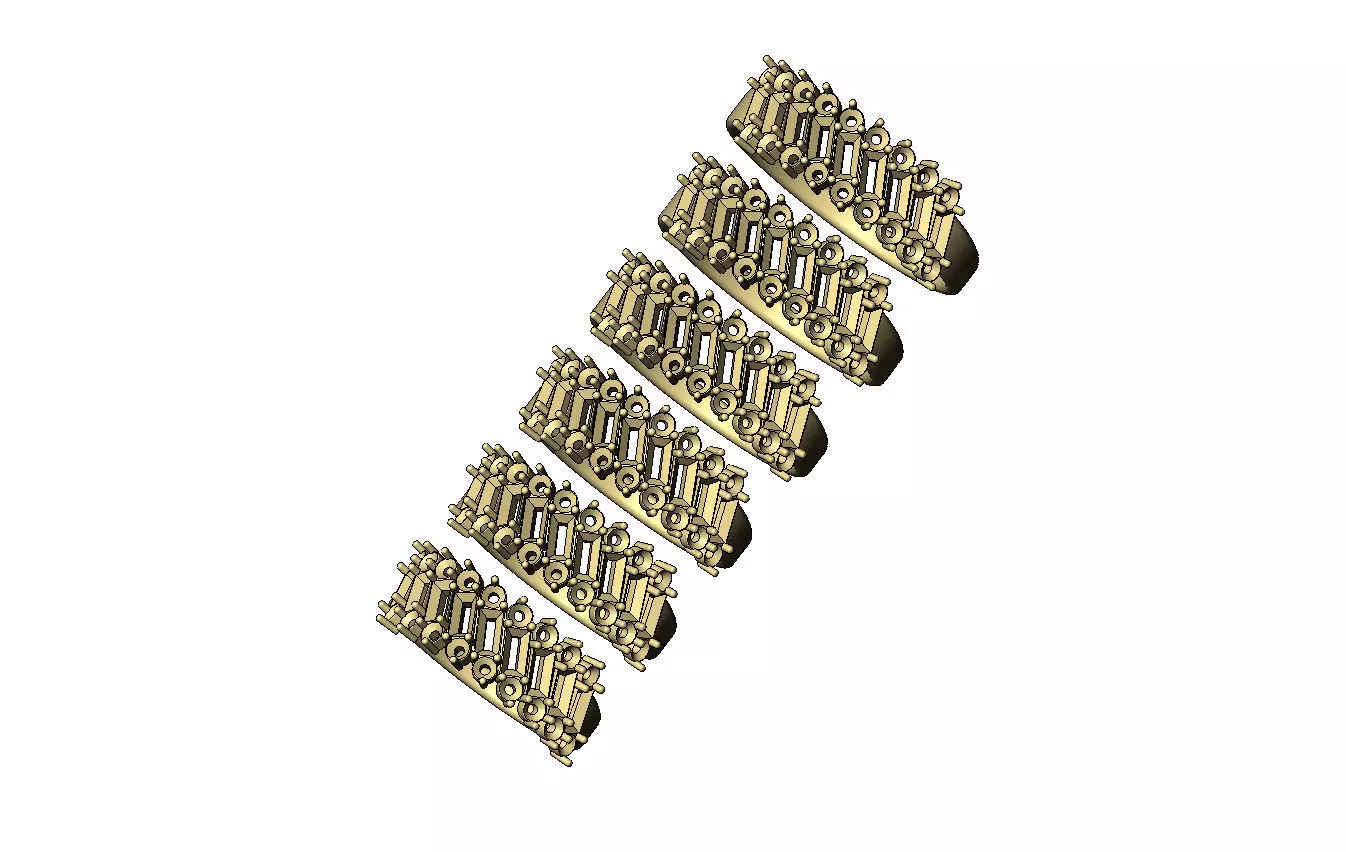 Tilted half eternity baguette and diamond ring US sizes 7to12 3D print model_4