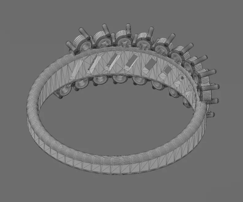 Tilted half eternity baguette and diamond ring US sizes 7to12 3D print model_15