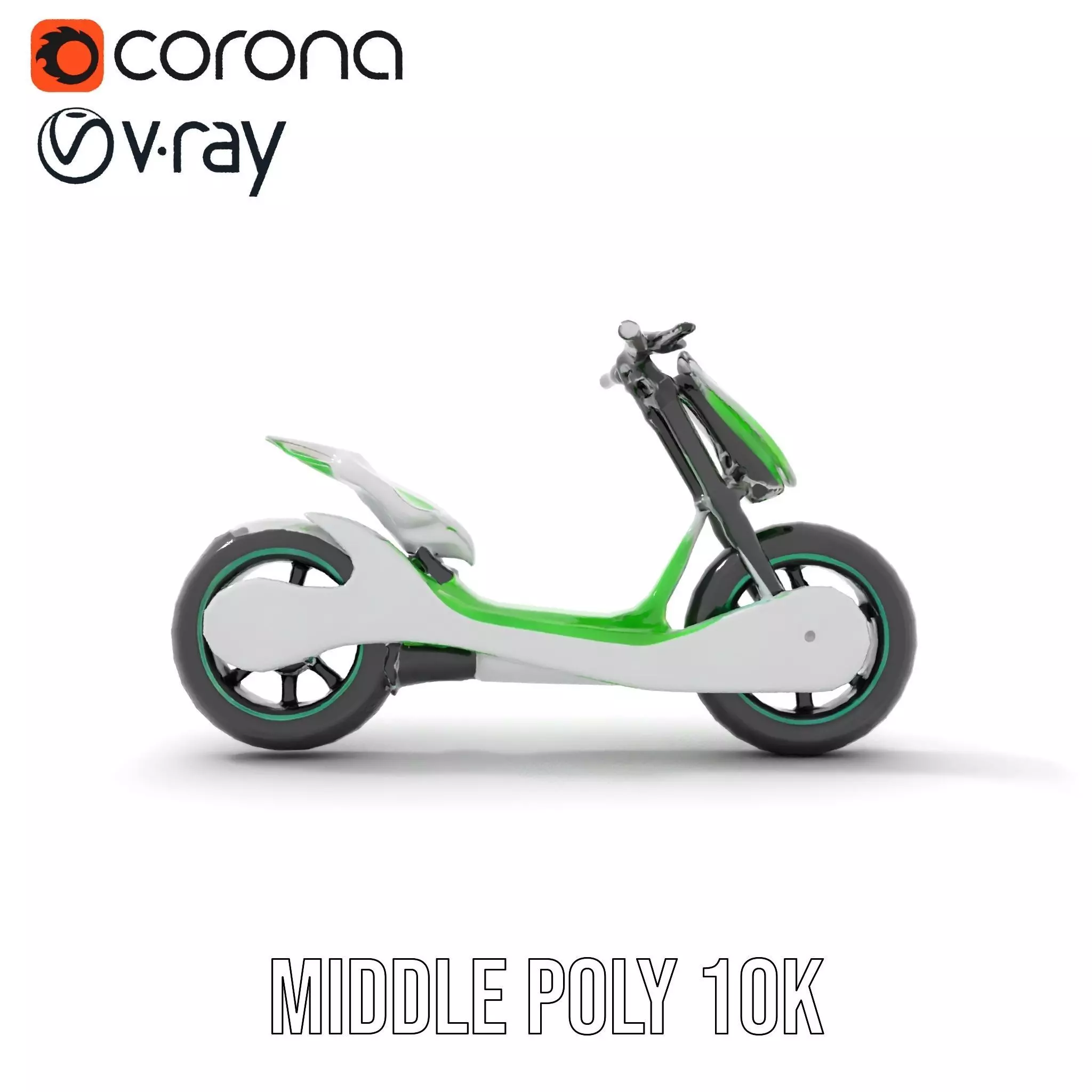 Futuristic Electric Scooter model pack Low-poly 3D model_20