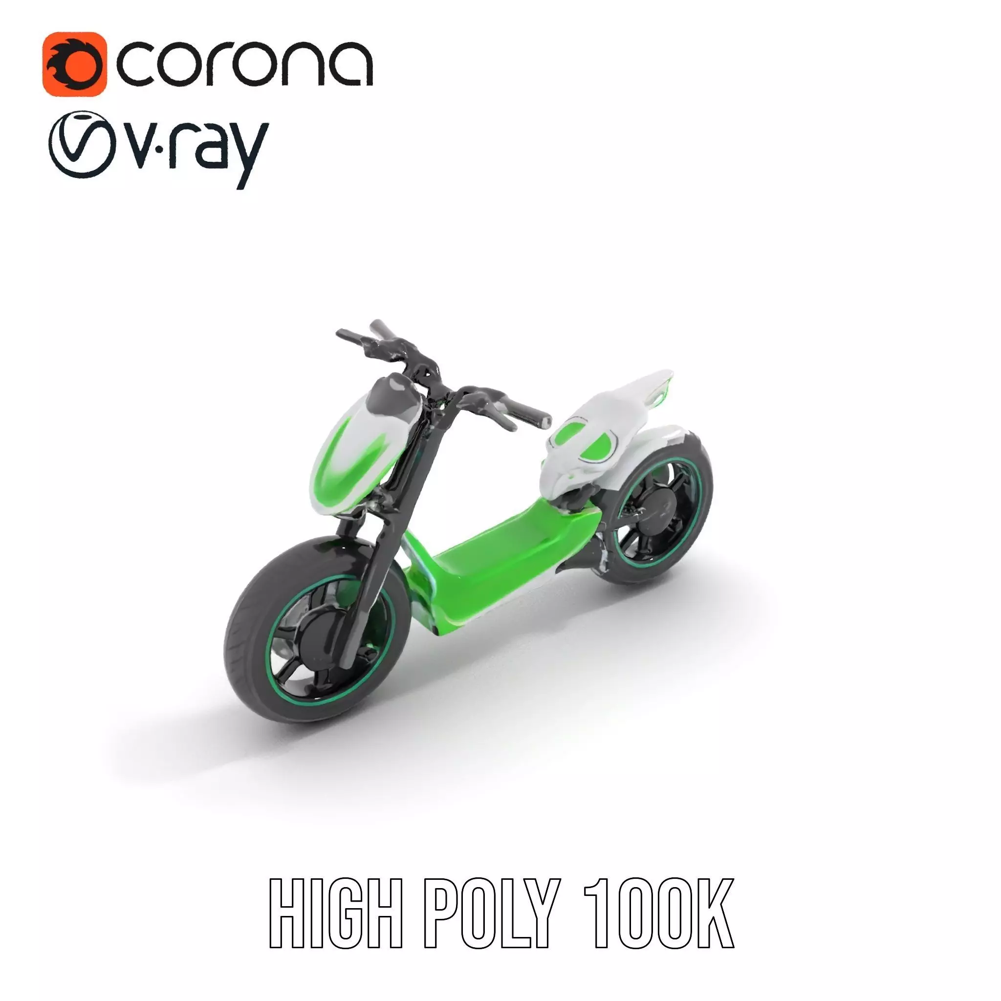 Futuristic Electric Scooter model pack Low-poly 3D model_34