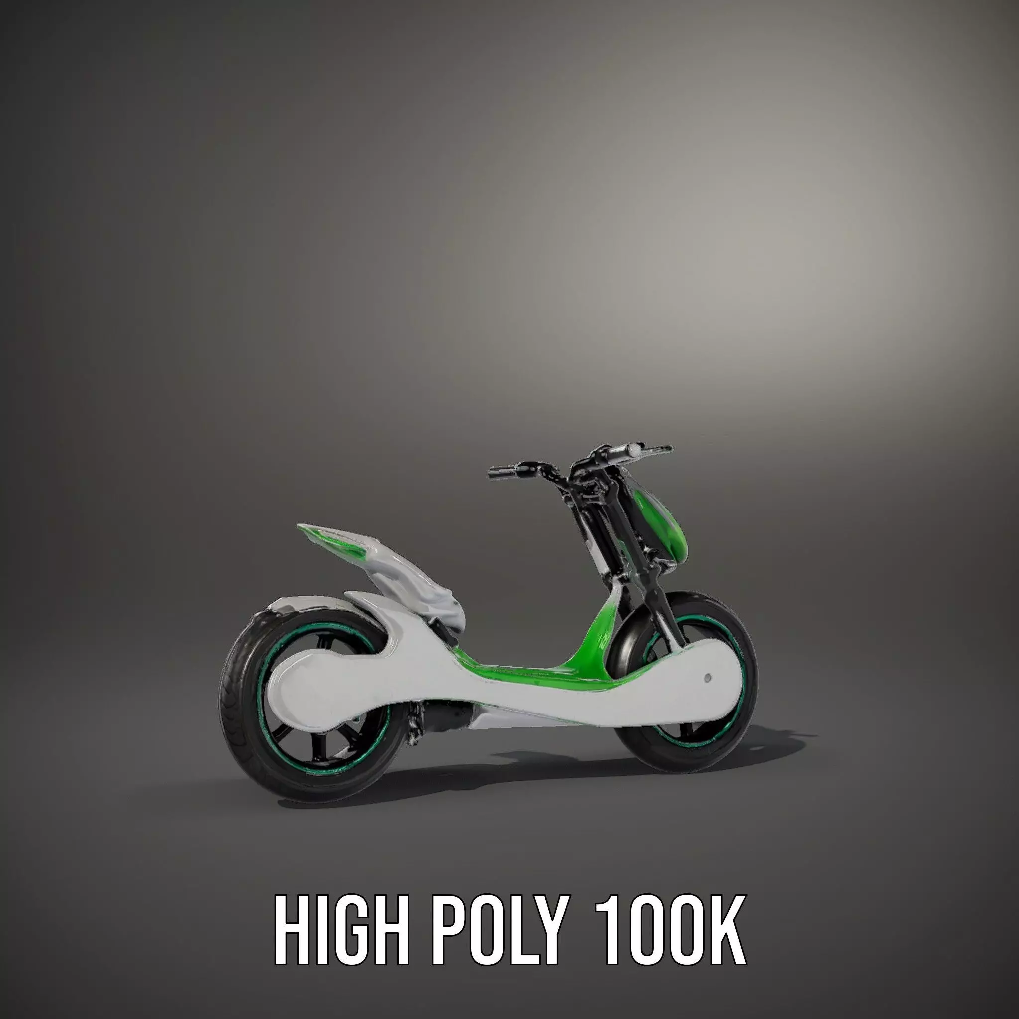 Futuristic Electric Scooter model pack Low-poly 3D model_9