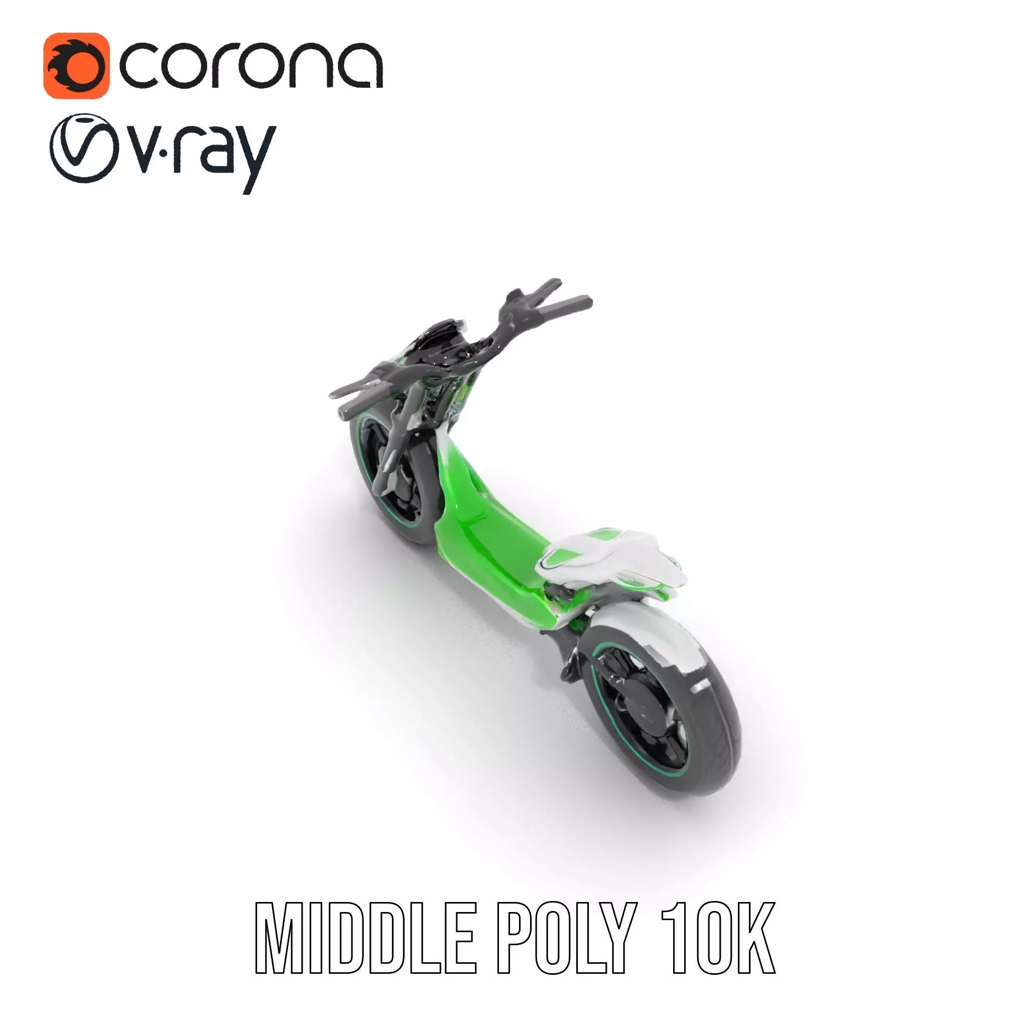 Futuristic Electric Scooter model pack Low-poly 3D model_23