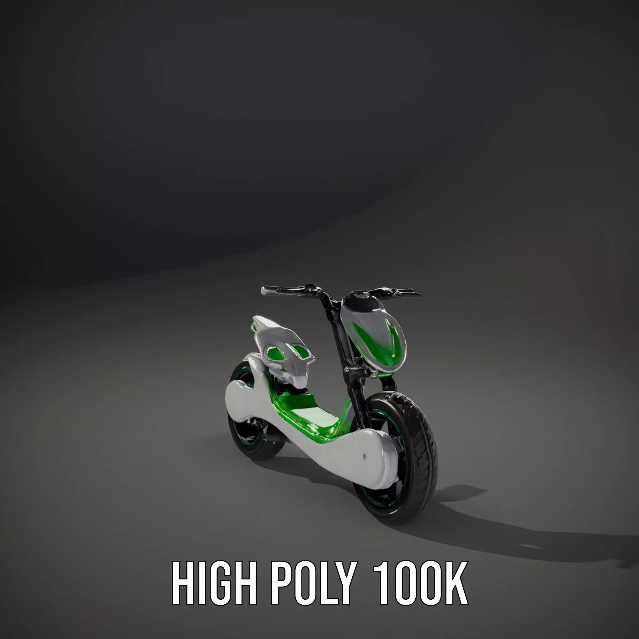 Futuristic Electric Scooter model pack Low-poly 3D model_11