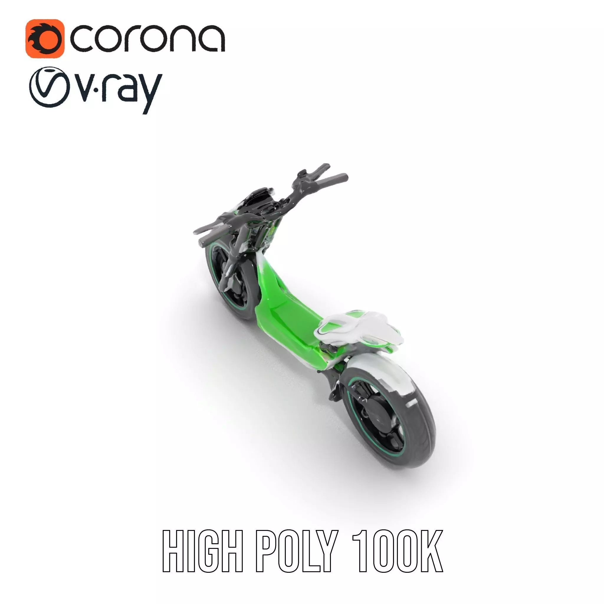 Futuristic Electric Scooter model pack Low-poly 3D model_16