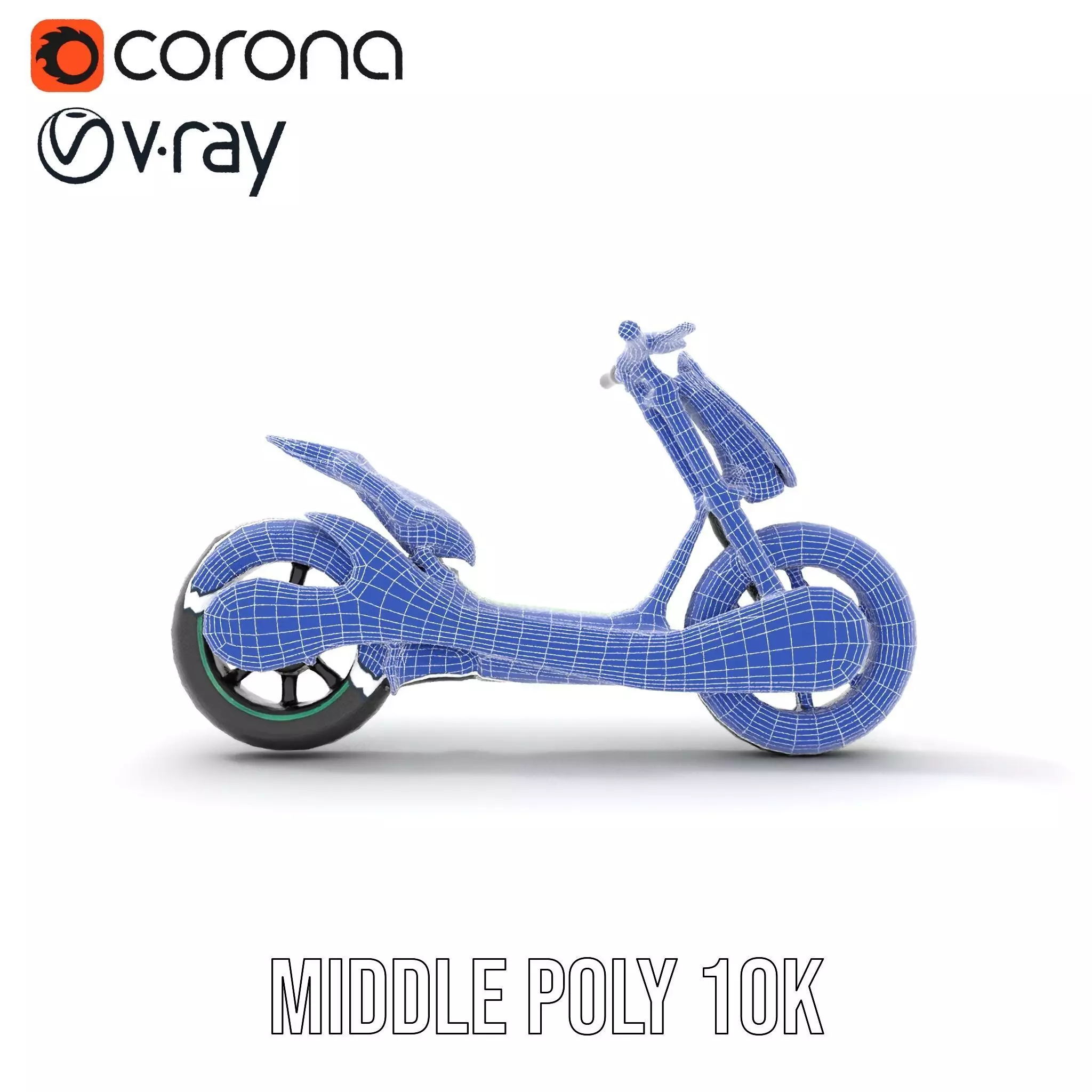 Futuristic Electric Scooter model pack Low-poly 3D model_25