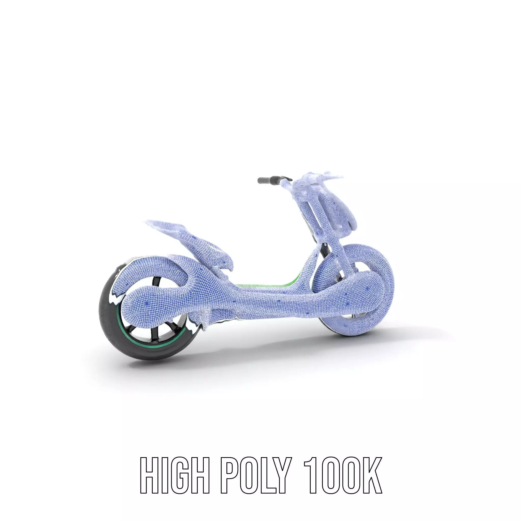 Futuristic Electric Scooter model pack Low-poly 3D model_5