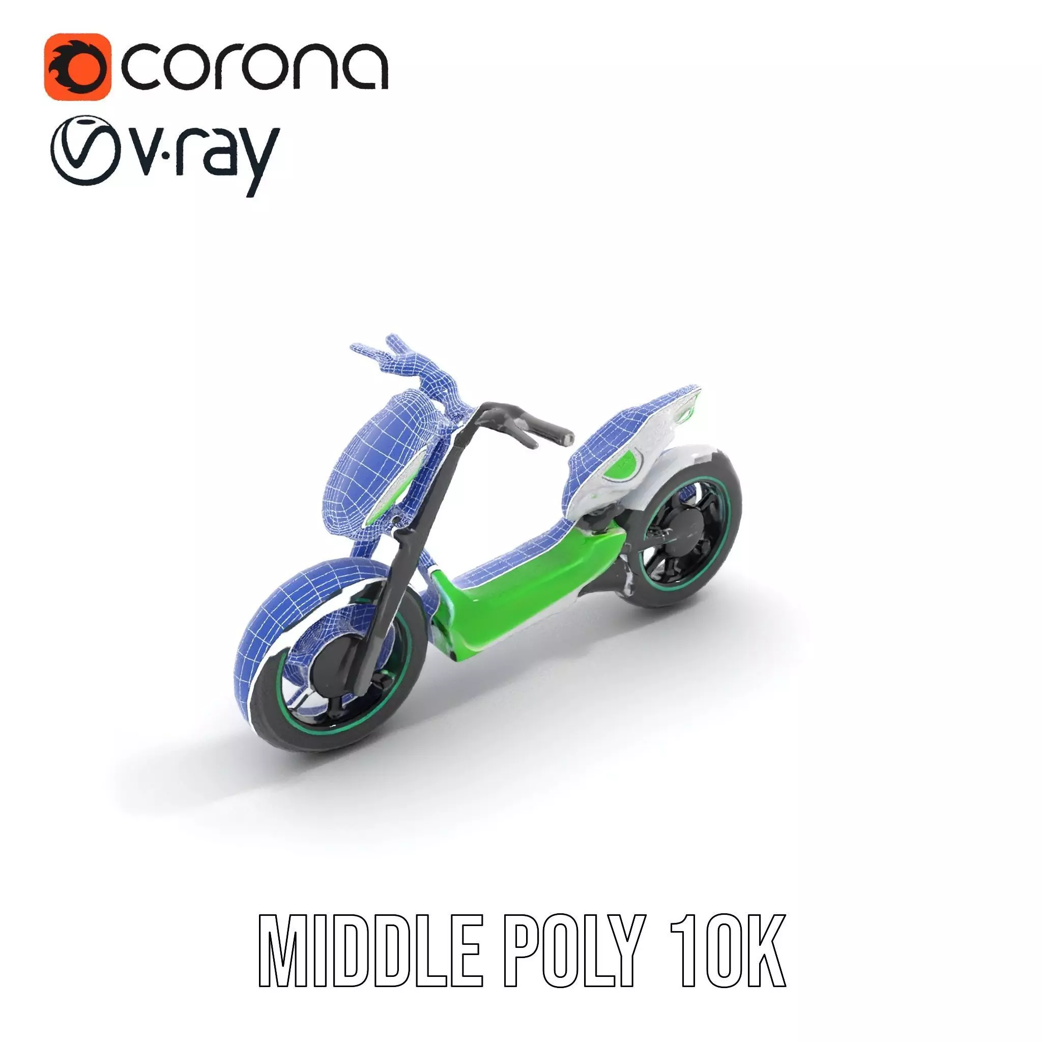 Futuristic Electric Scooter model pack Low-poly 3D model_12