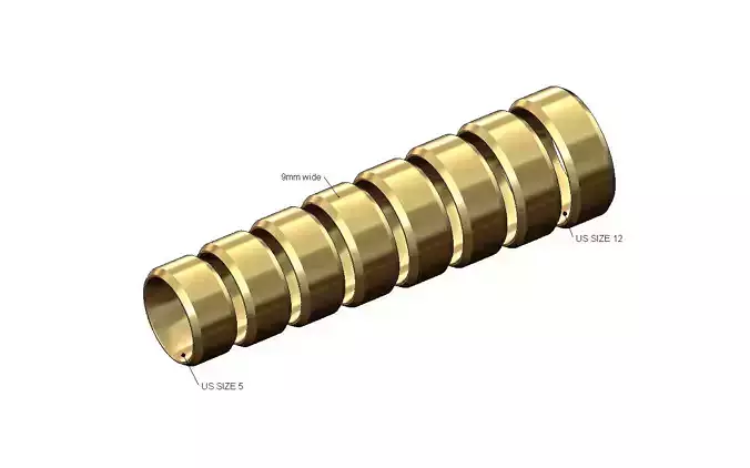 9mm wide flat chamfered comfort fit wedding band US sizes 5to12