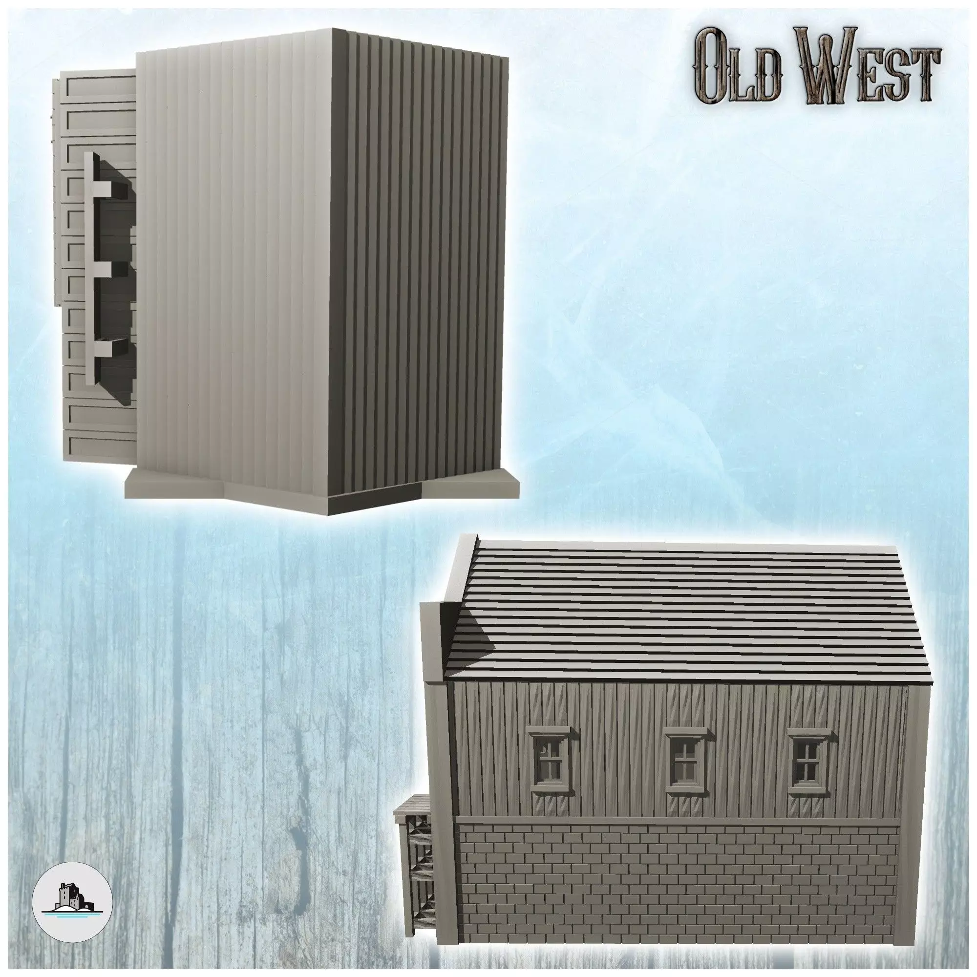 Sheriffs office with removable interior and walls 19 - Cowboy US 3D print model_3