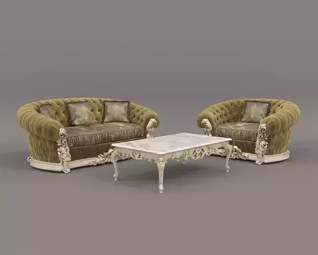 Classic European style Sofa and Armchair set 4