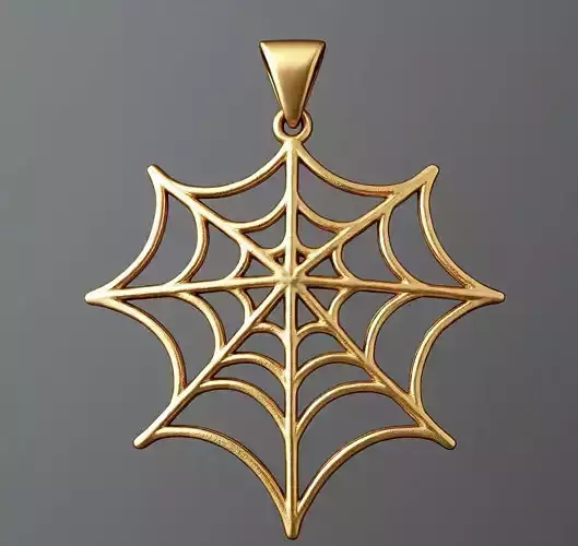 spider web pendant jewellery chain aesthetic mysterious 
