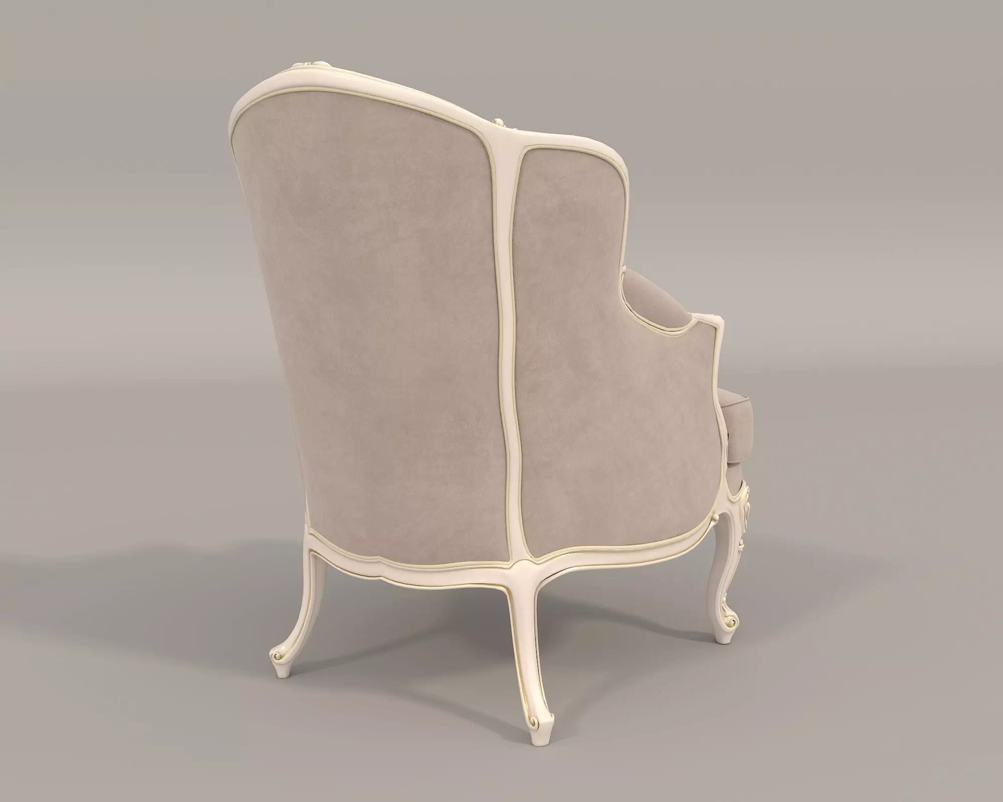 Classic European Style Coffee Table and Armchair 32 3D model_6