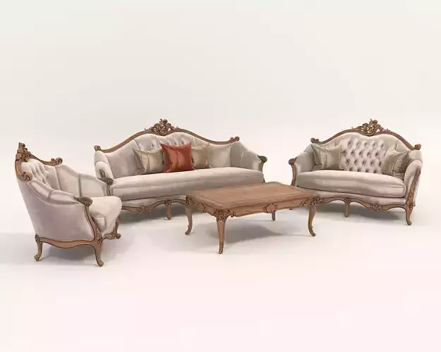 Classic European style Sofa and Armchair set 5