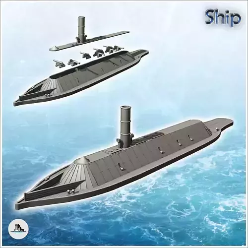 CSS Virginia Merrimack 1862 ironclad warship 2 - Cowboy USA Amer