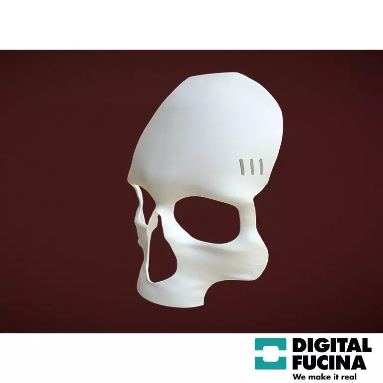 Skully - Skull mask for halloween 3D print model_0