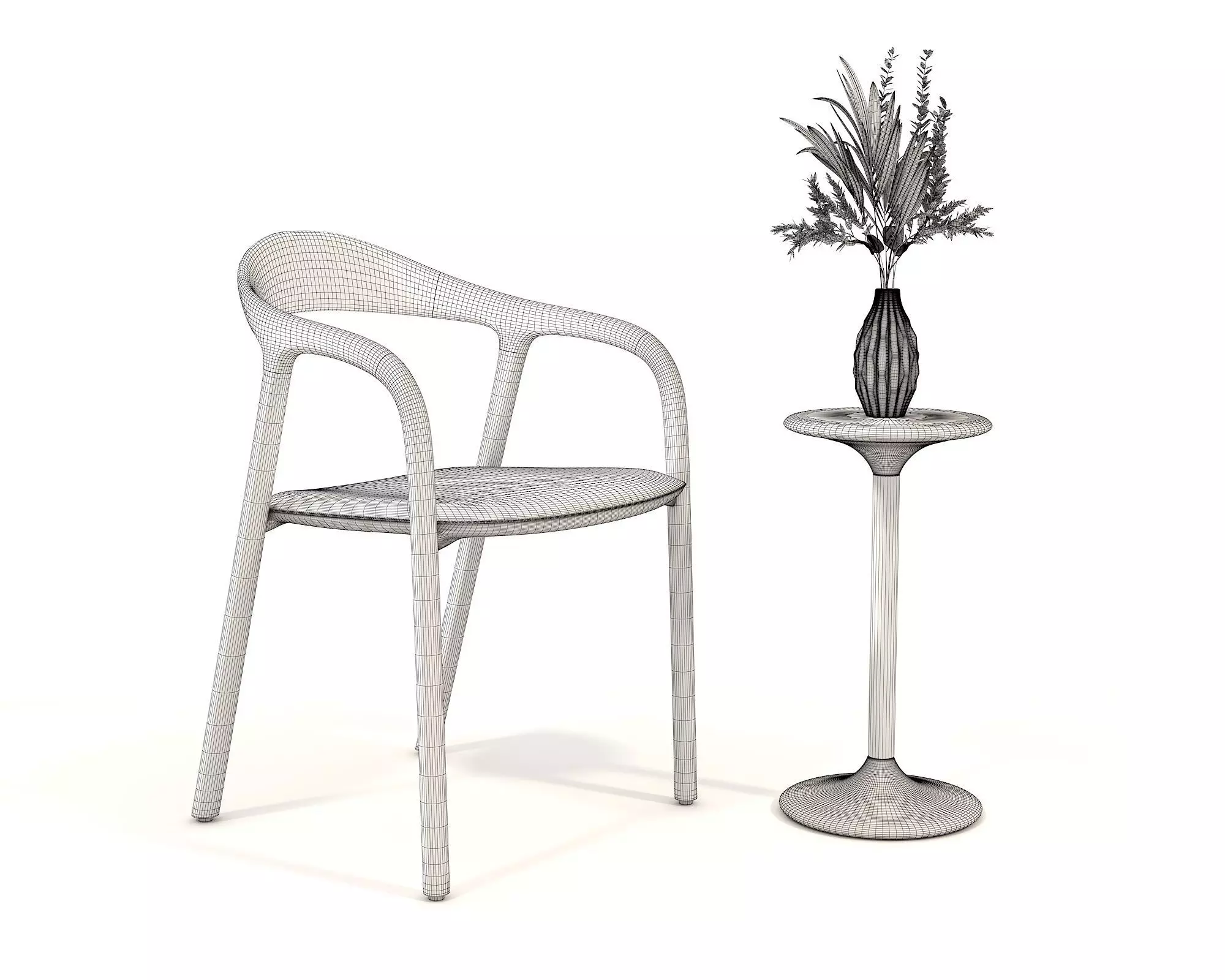 Modern Coffee Table and Chair 5 3D model_8