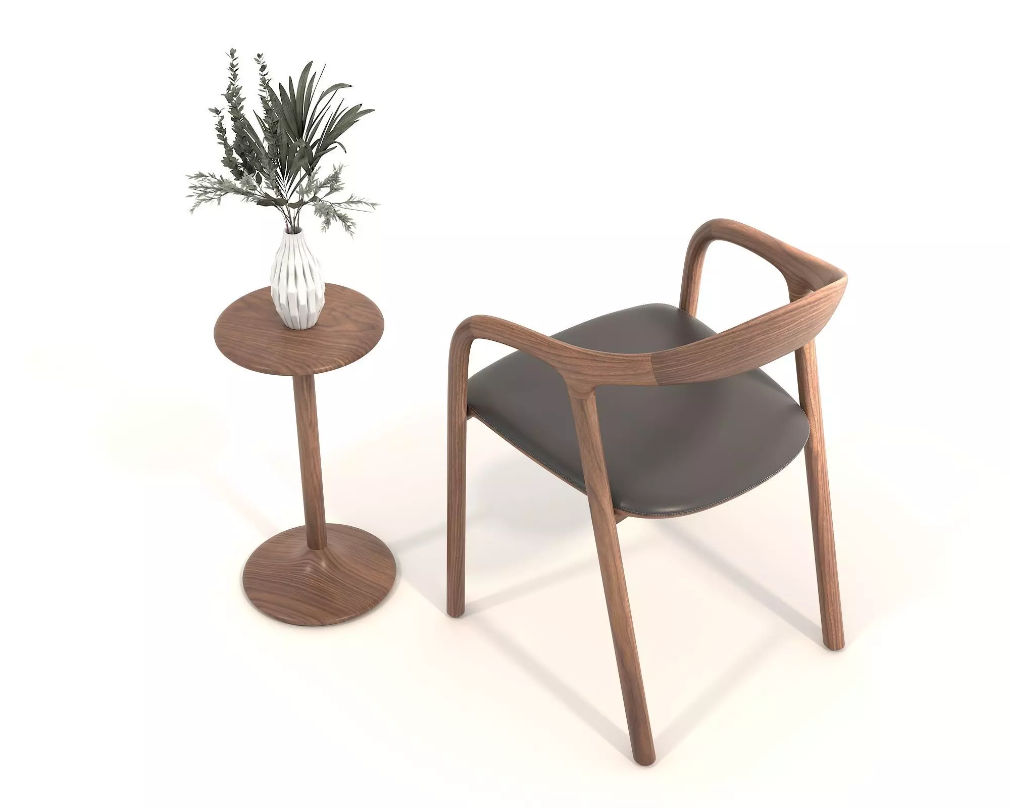 Modern Coffee Table and Chair 5 3D model_6