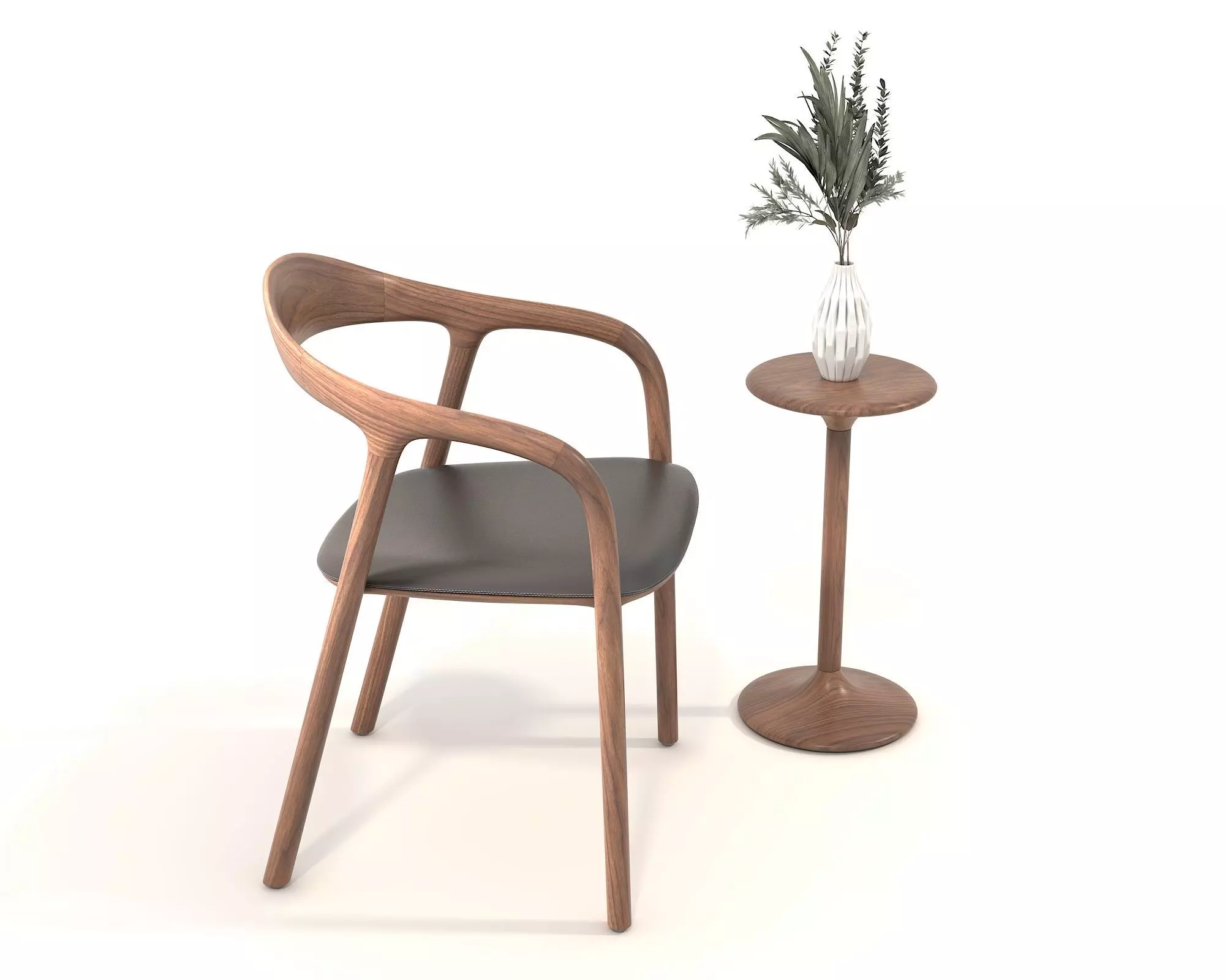 Modern Coffee Table and Chair 5 3D model_2