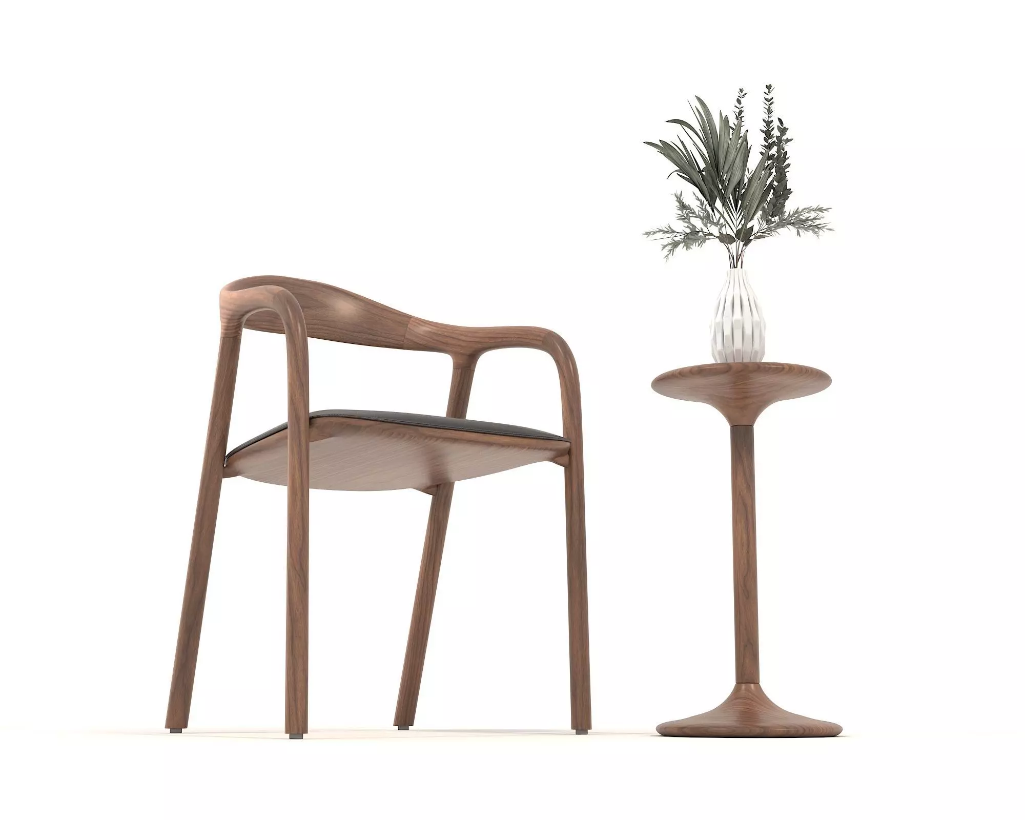 Modern Coffee Table and Chair 5 3D model_3