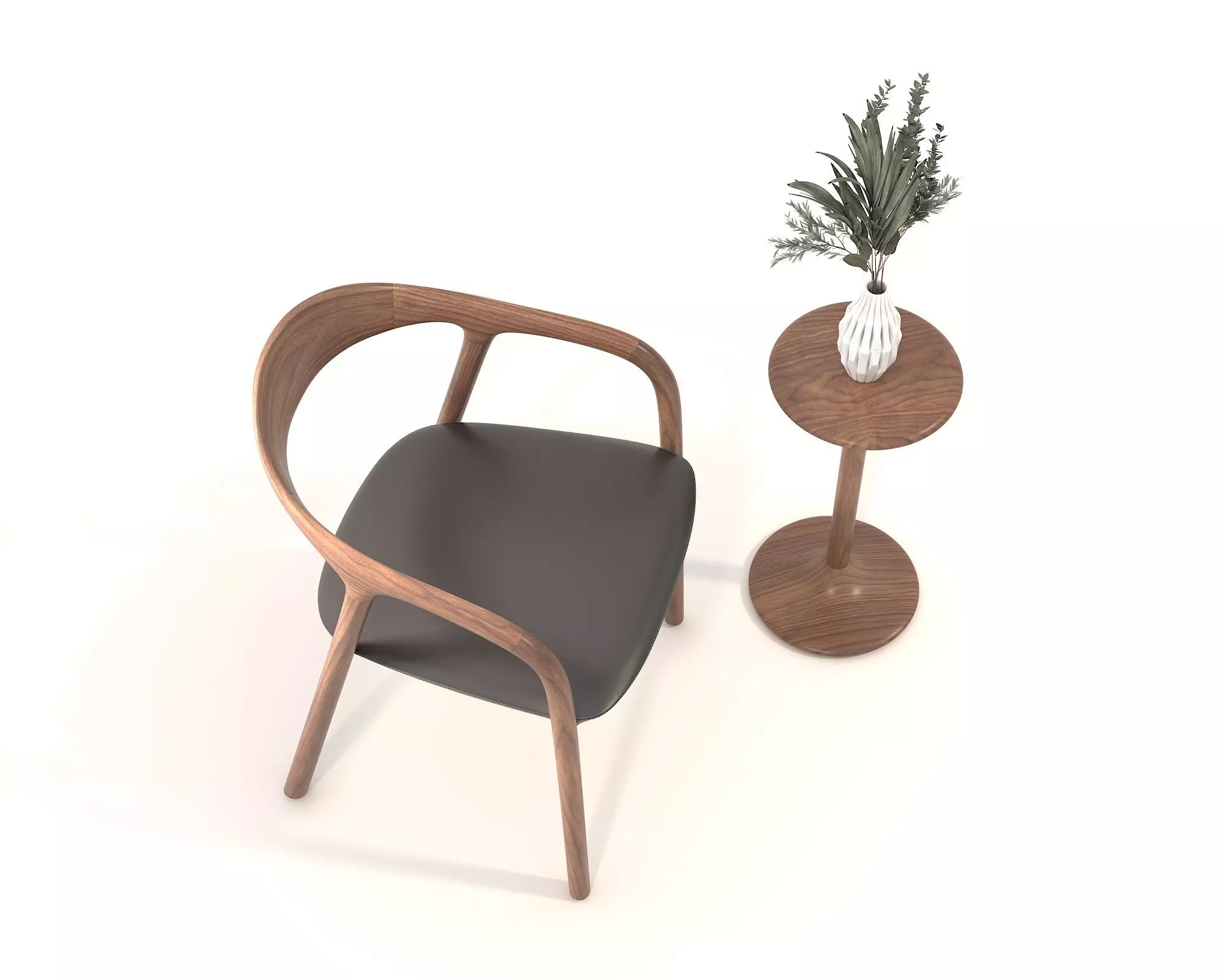 Modern Coffee Table and Chair 5 3D model_4