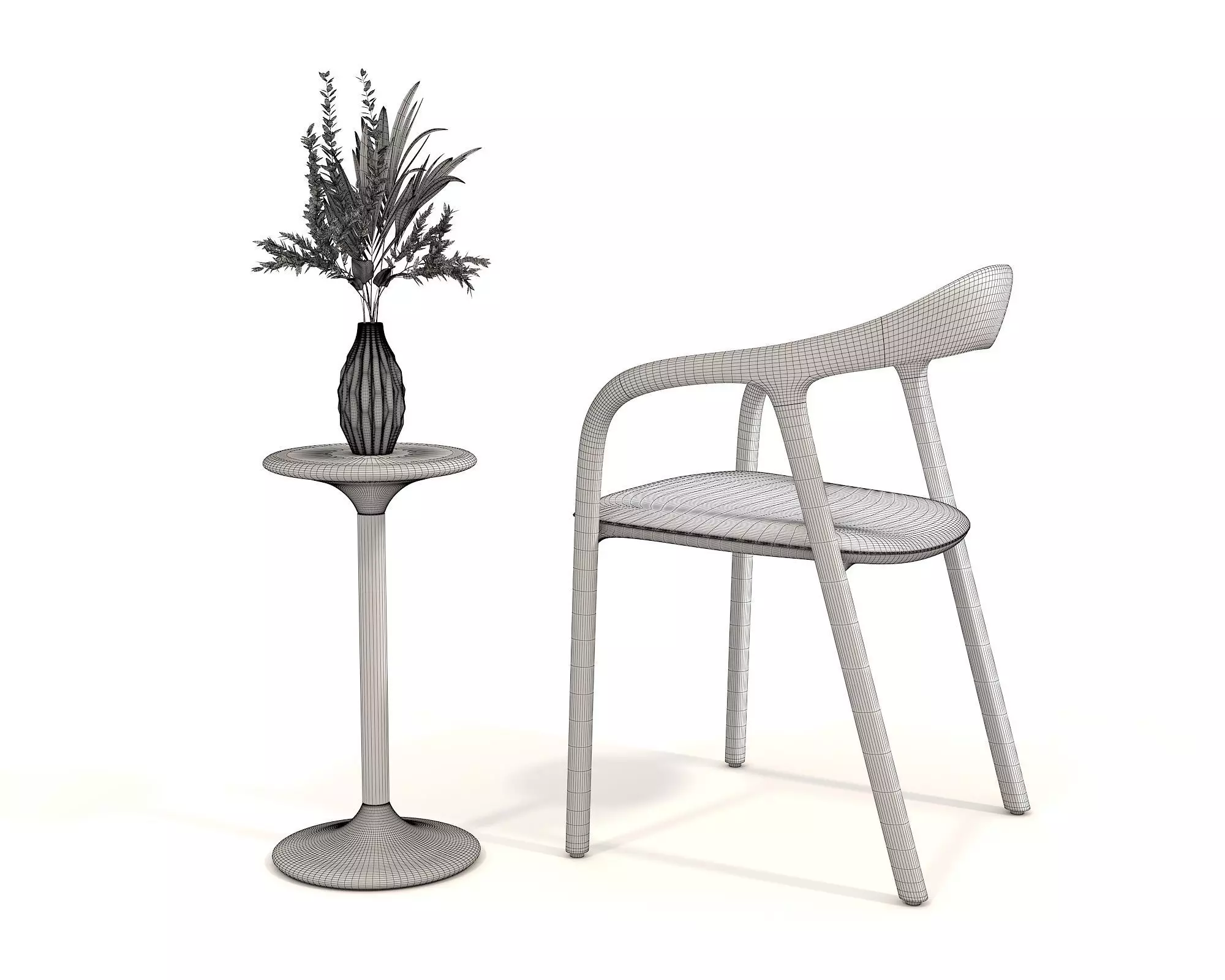 Modern Coffee Table and Chair 5 3D model_9