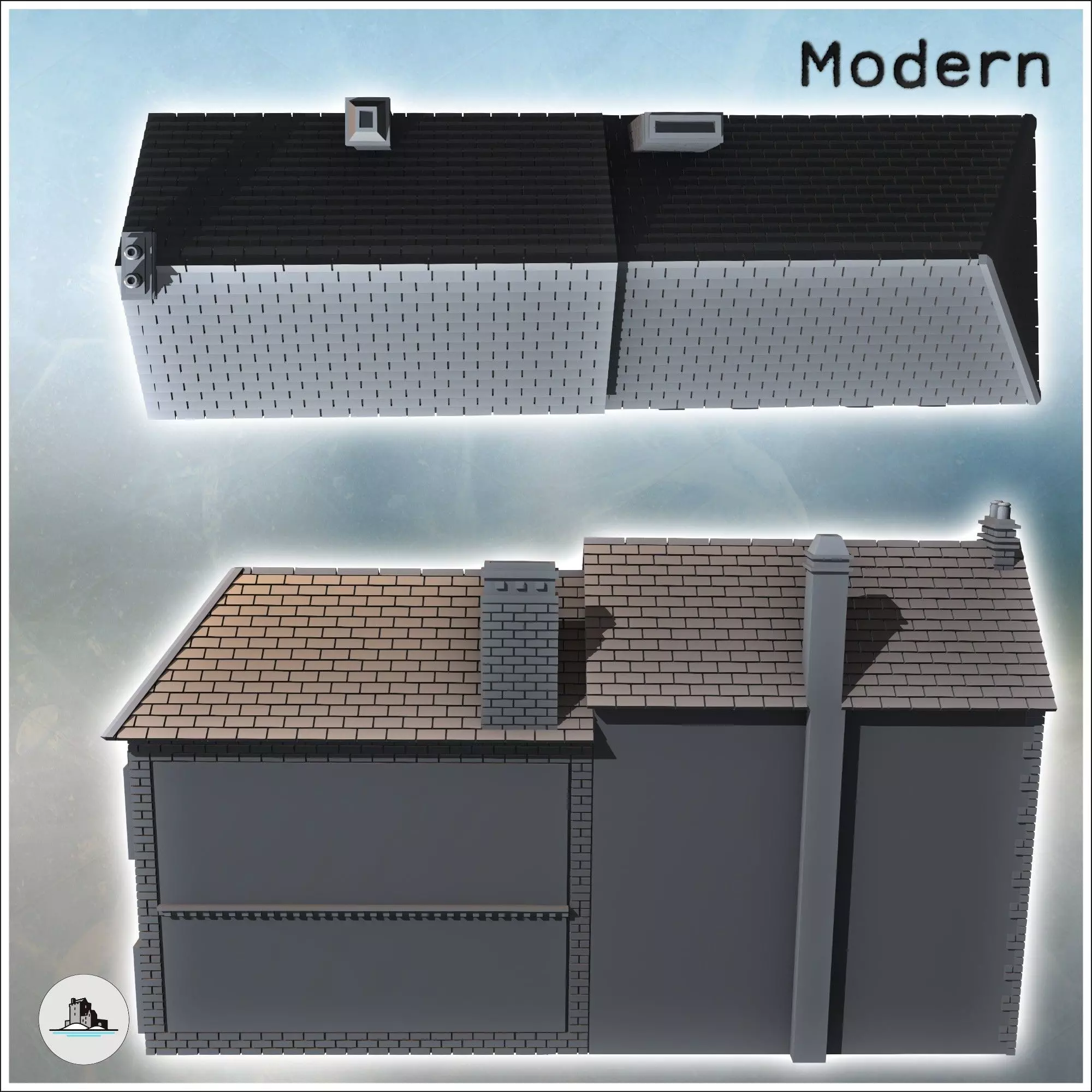 Gondree Cafe next to Pegasus Bridge Benouville Calvados Normandy 3D print model_3