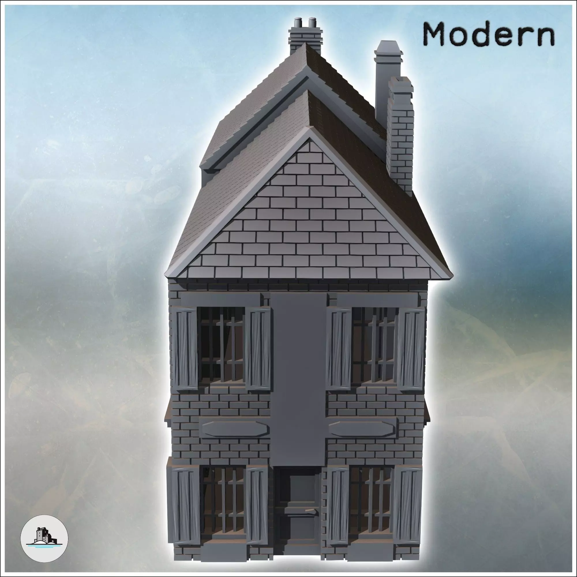 Gondree Cafe next to Pegasus Bridge Benouville Calvados Normandy 3D print model_4