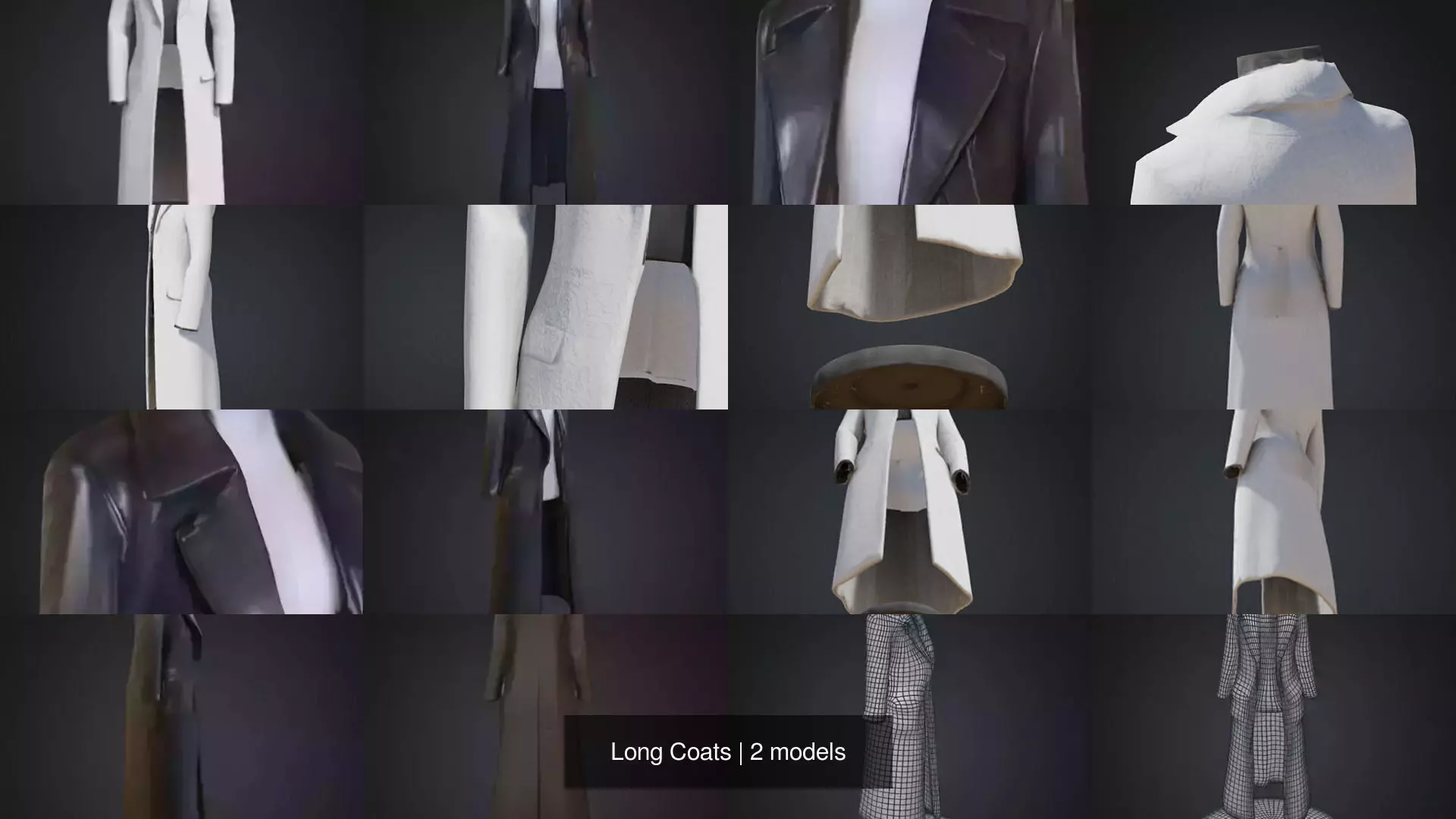 Long Coats 3D Model Collection_0