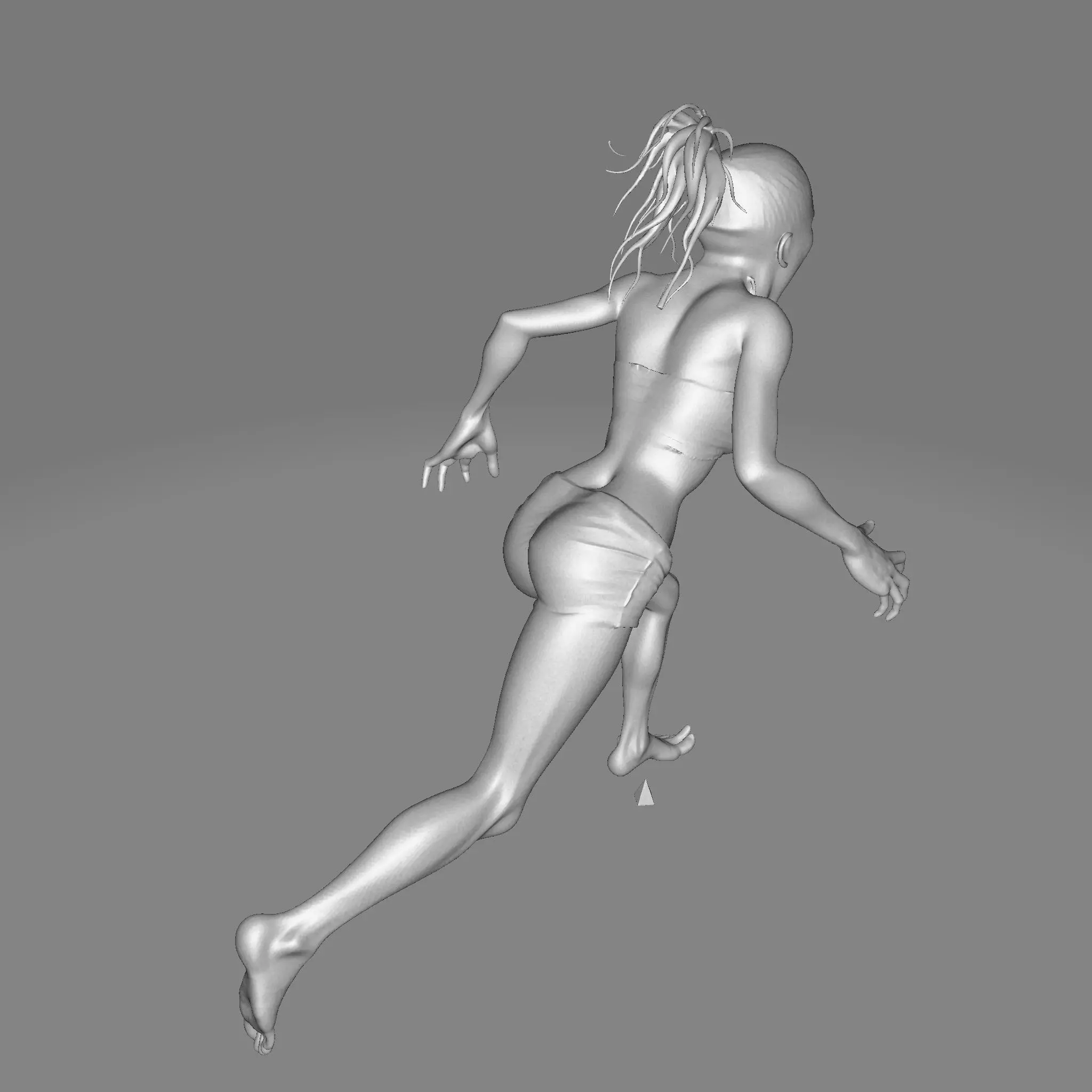 Cursed Sprinter Stylized Horror Runner 3D Model 3D print model_31