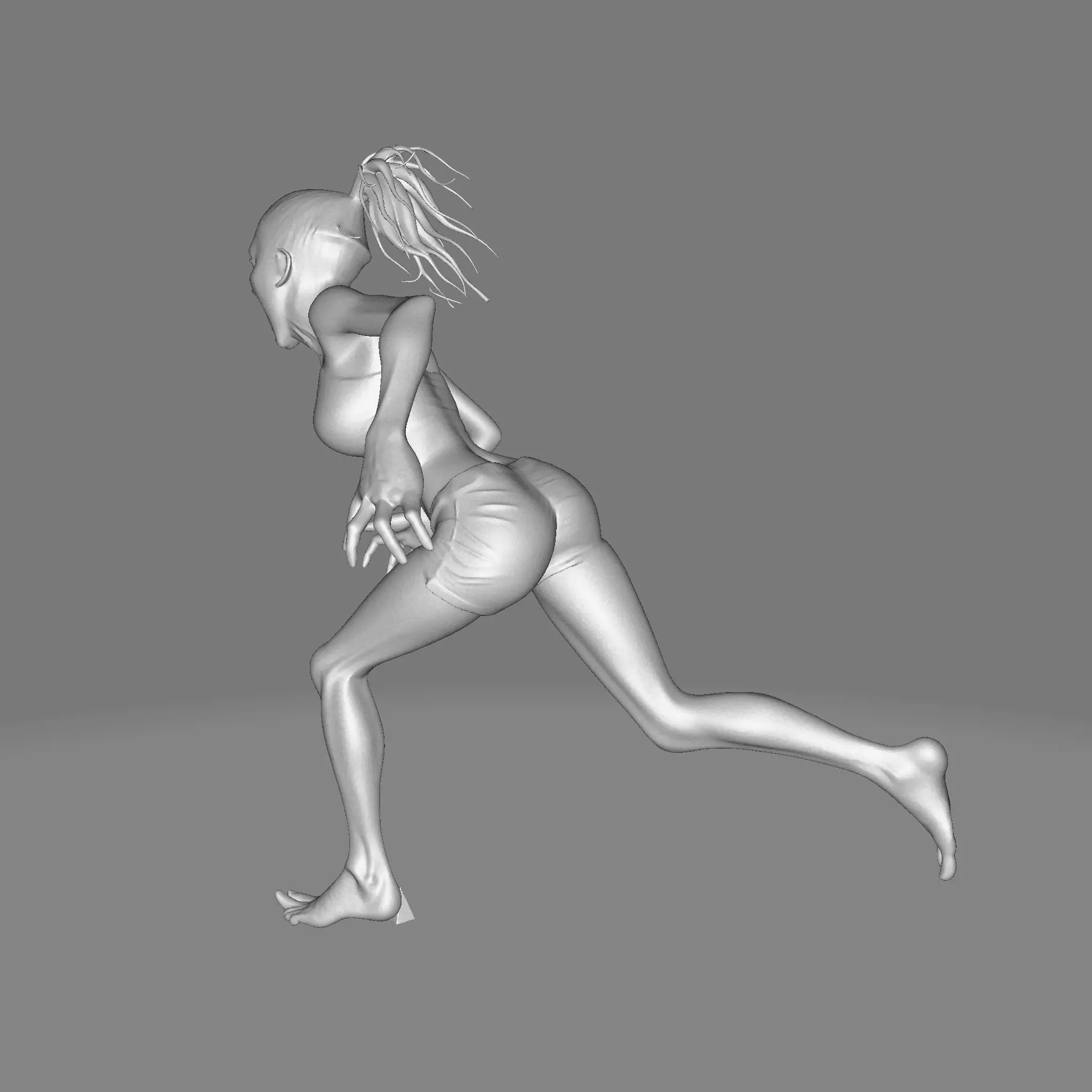 Cursed Sprinter Stylized Horror Runner 3D Model 3D print model_33