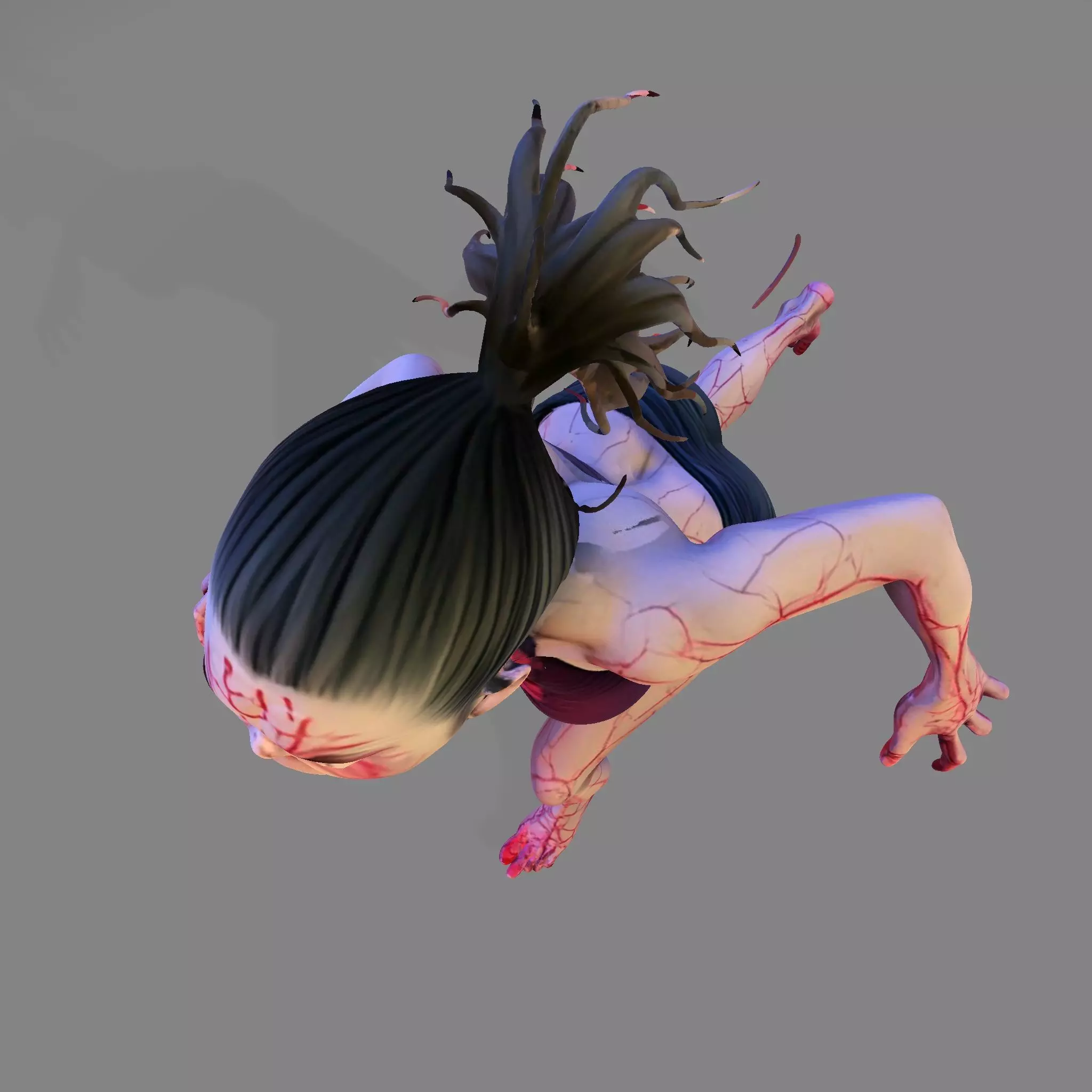 Cursed Sprinter Stylized Horror Runner 3D Model 3D print model_18