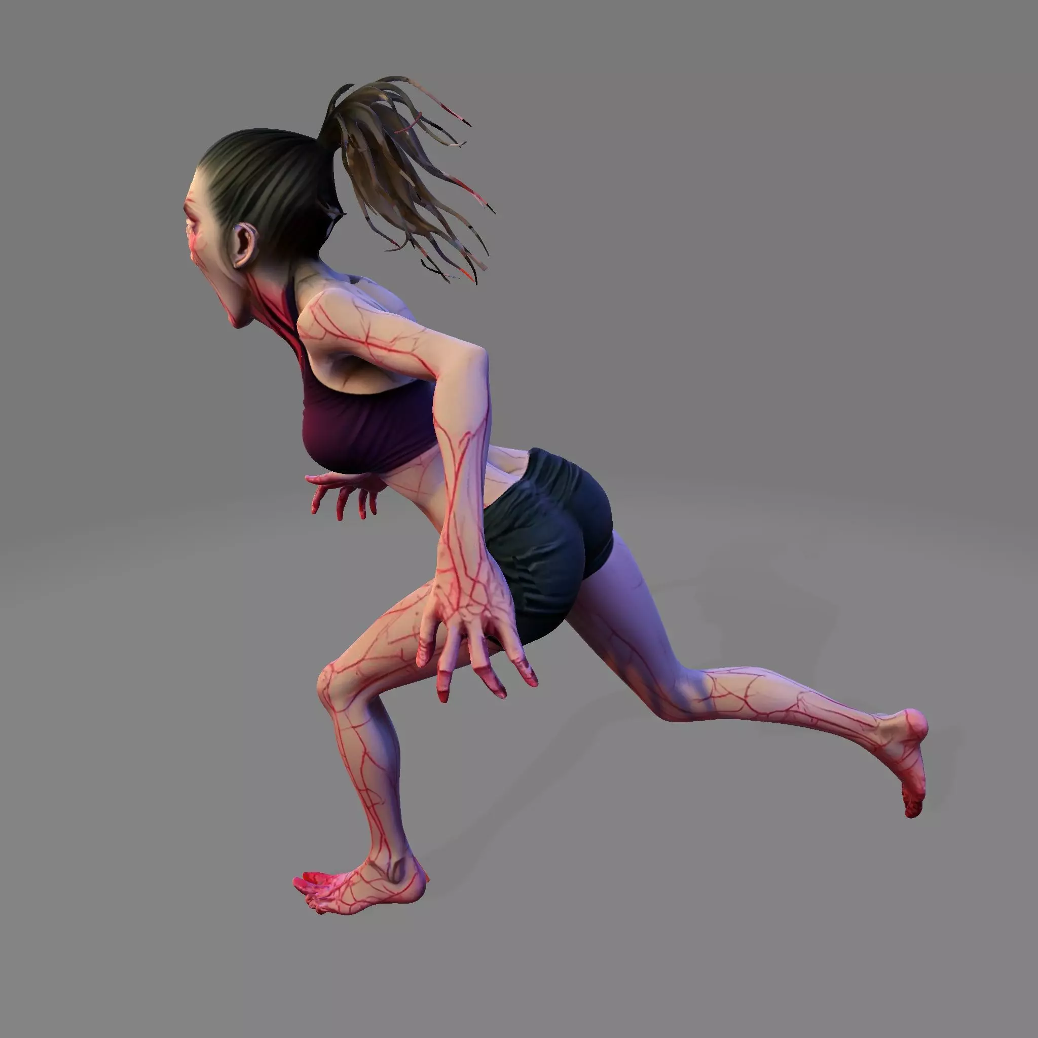Cursed Sprinter Stylized Horror Runner 3D Model 3D print model_13