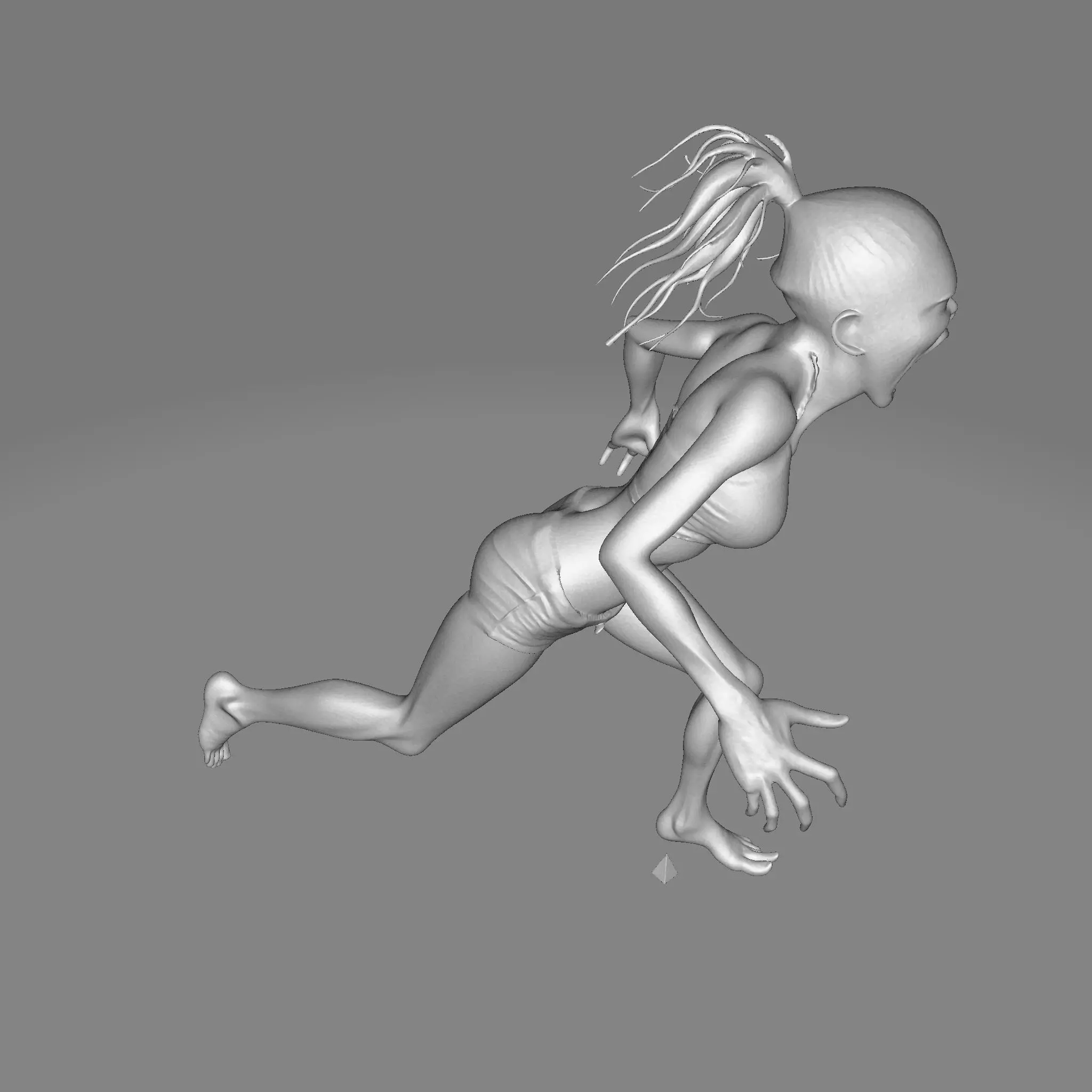 Cursed Sprinter Stylized Horror Runner 3D Model 3D print model_30