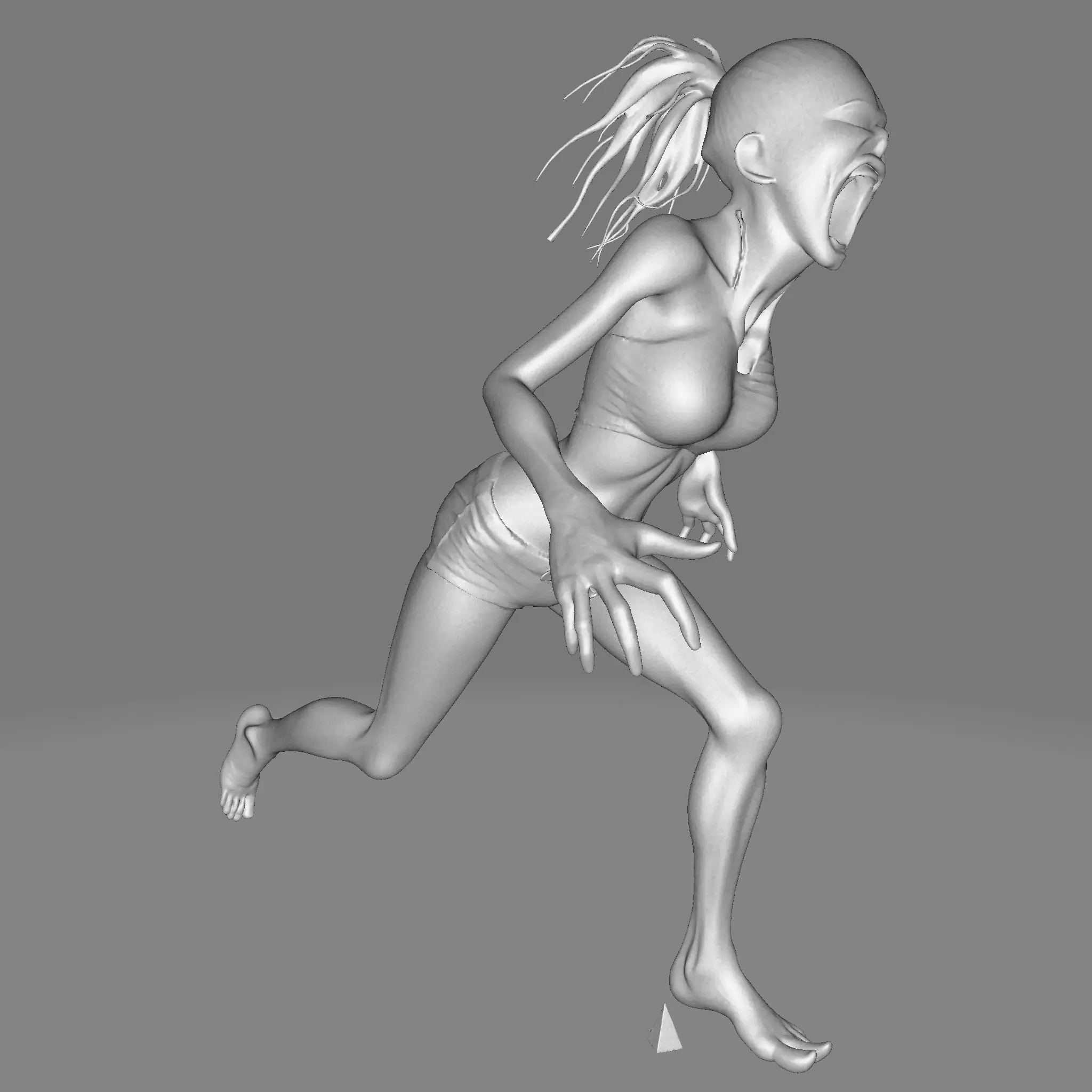 Cursed Sprinter Stylized Horror Runner 3D Model 3D print model_26