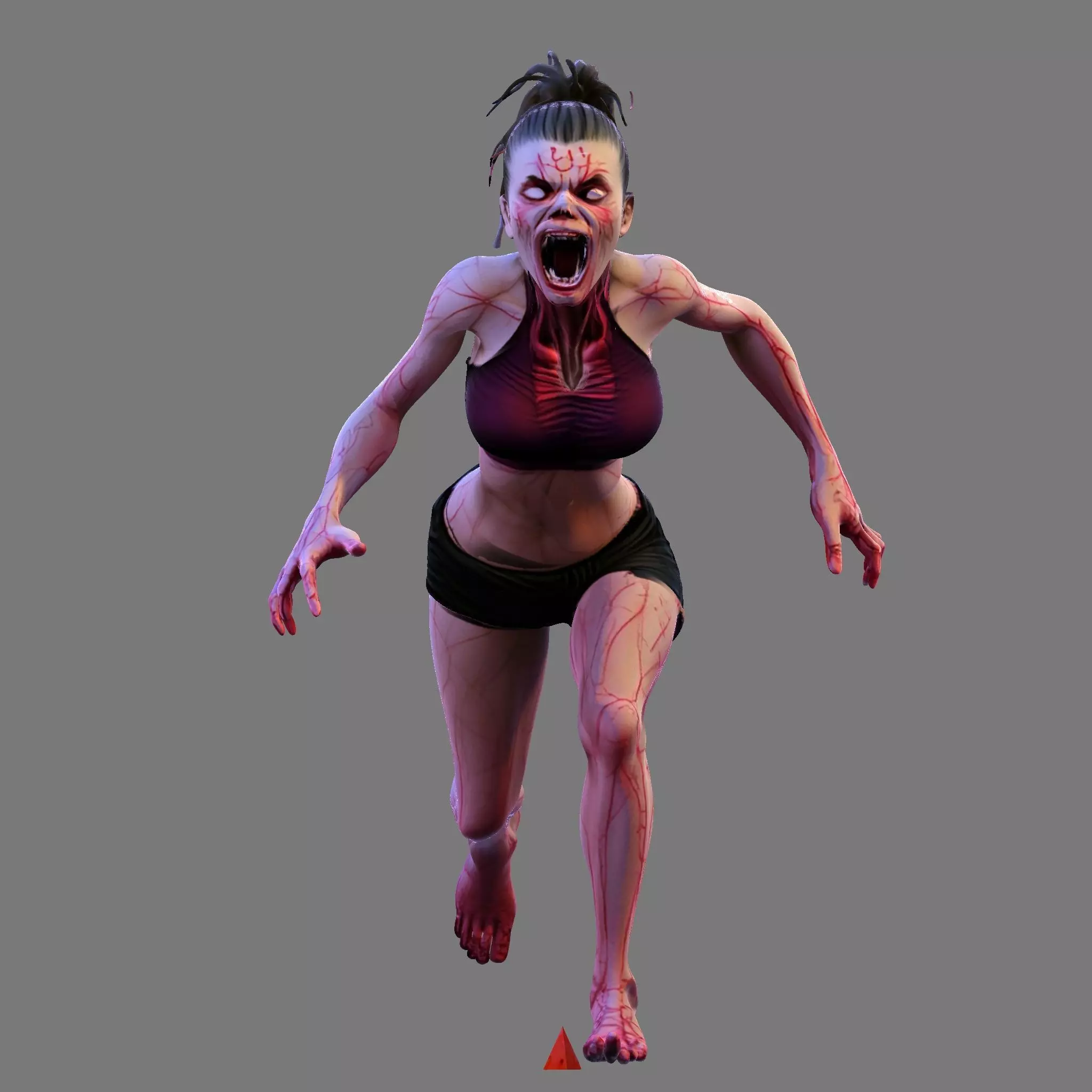 Cursed Sprinter Stylized Horror Runner 3D Model 3D print model_21
