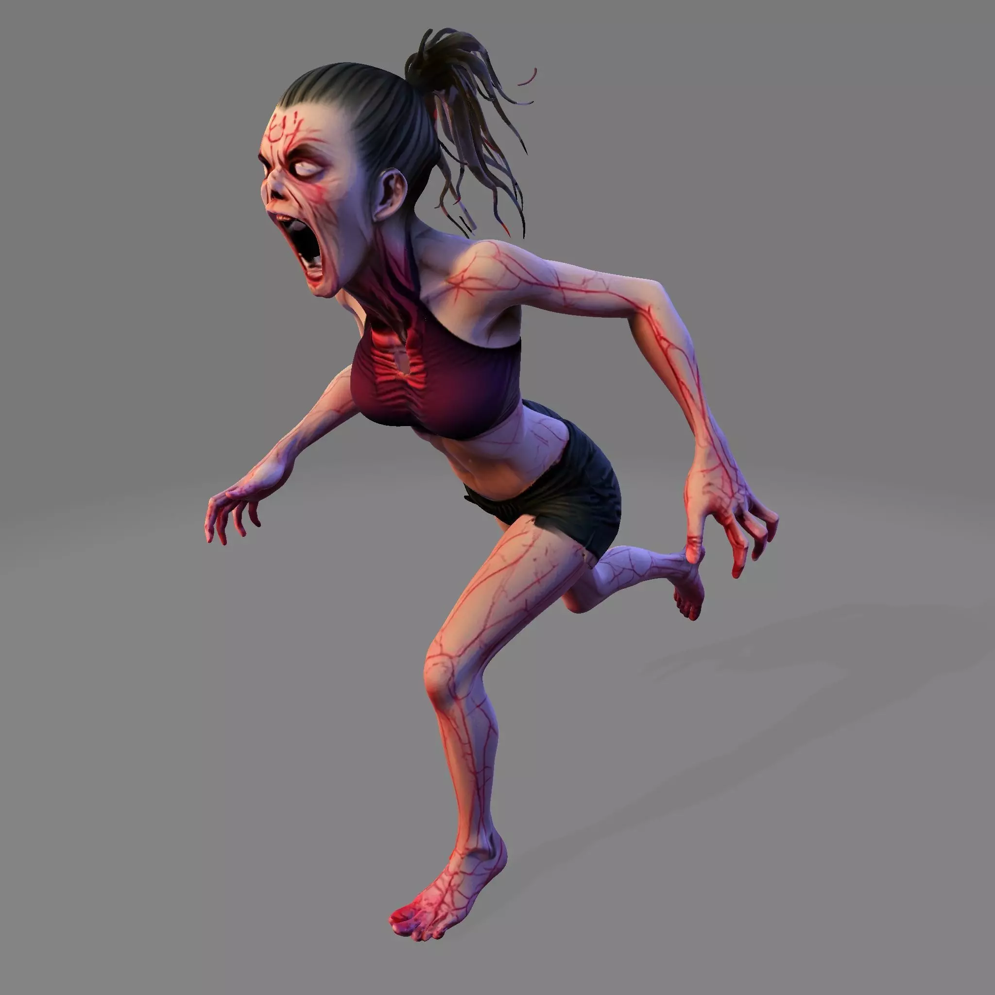 Cursed Sprinter Stylized Horror Runner 3D Model 3D print model_12