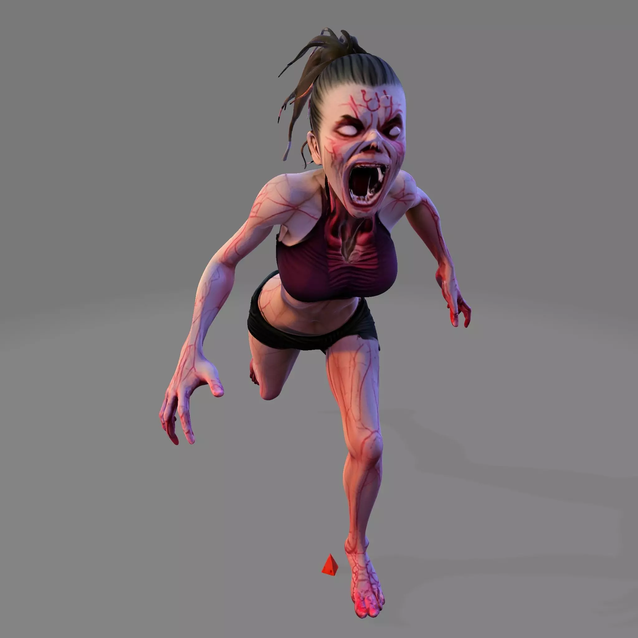 Cursed Sprinter Stylized Horror Runner 3D Model 3D print model_10
