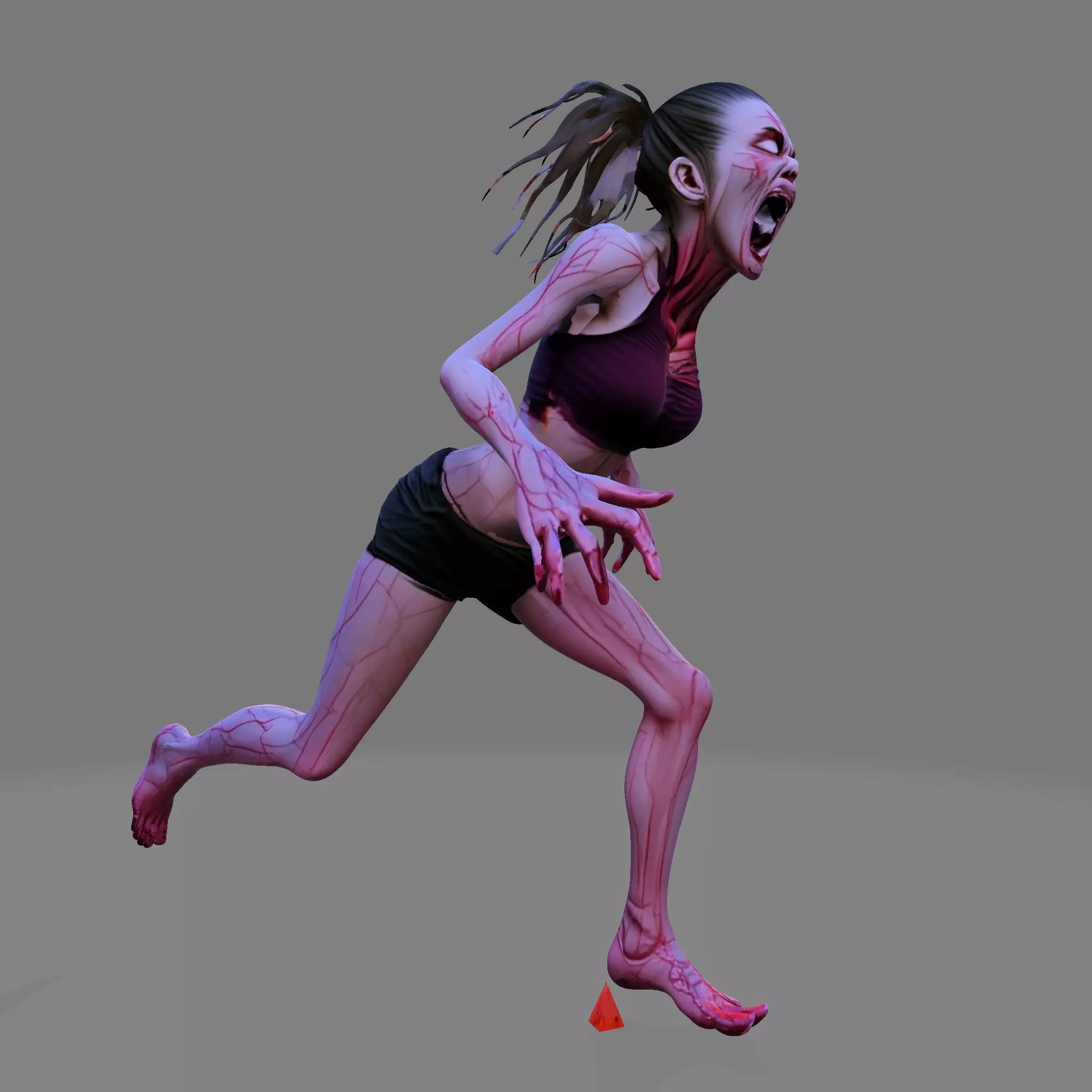 Cursed Sprinter Stylized Horror Runner 3D Model 3D print model_0