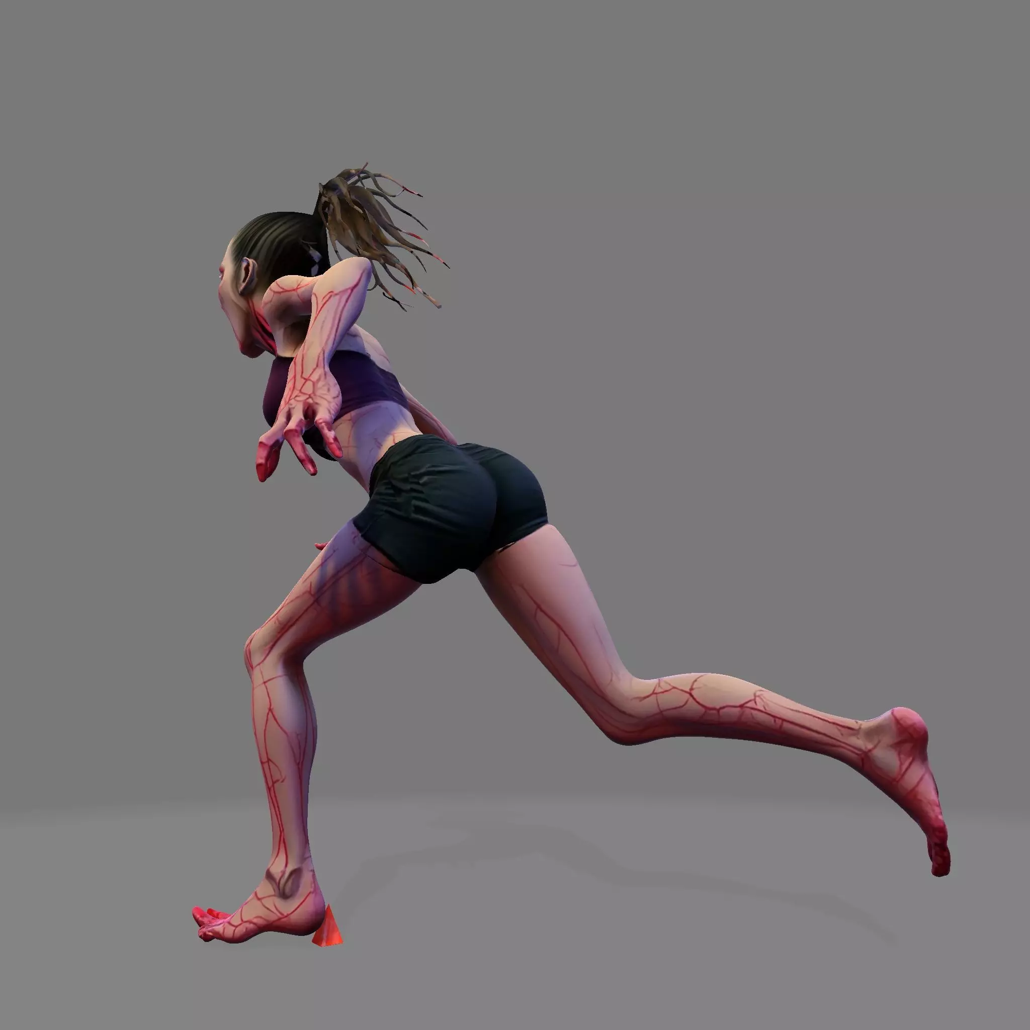 Cursed Sprinter Stylized Horror Runner 3D Model 3D print model_5