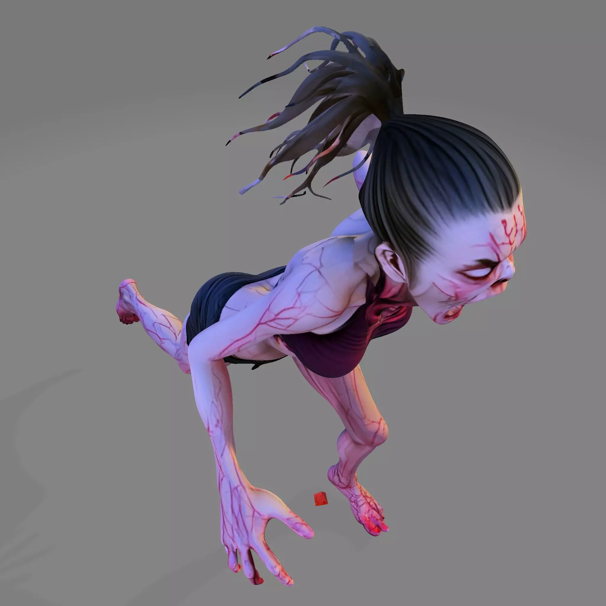 Cursed Sprinter Stylized Horror Runner 3D Model 3D print model_20