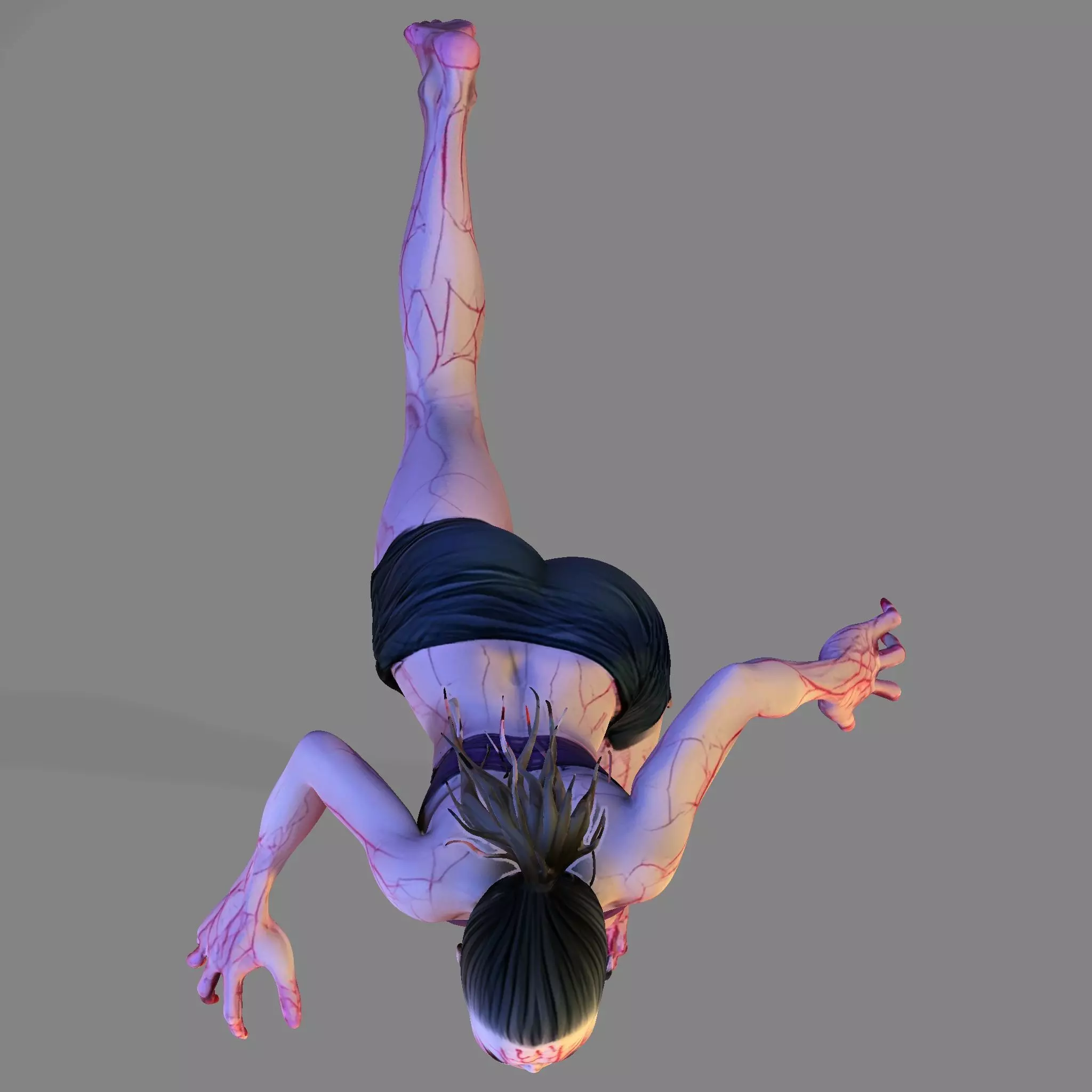 Cursed Sprinter Stylized Horror Runner 3D Model 3D print model_25