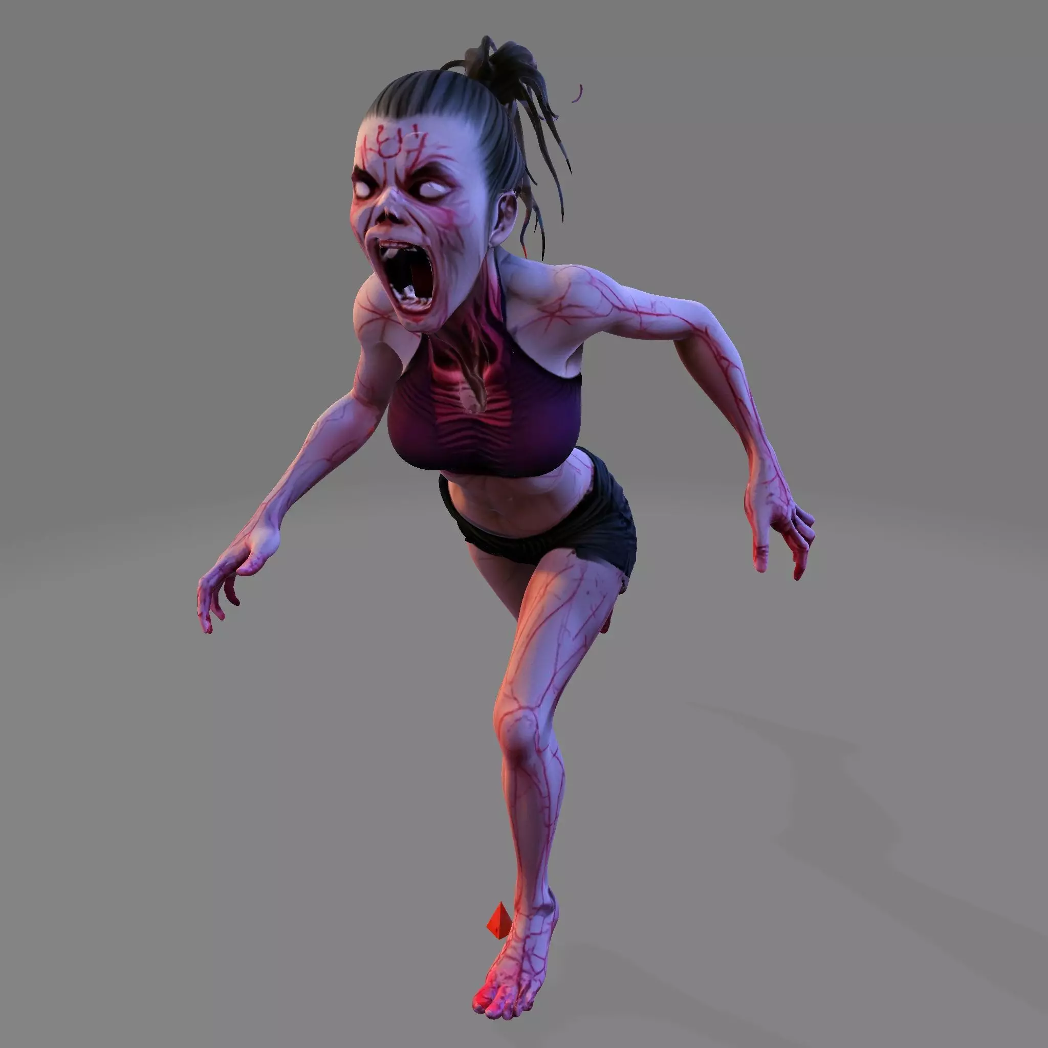 Cursed Sprinter Stylized Horror Runner 3D Model 3D print model_11