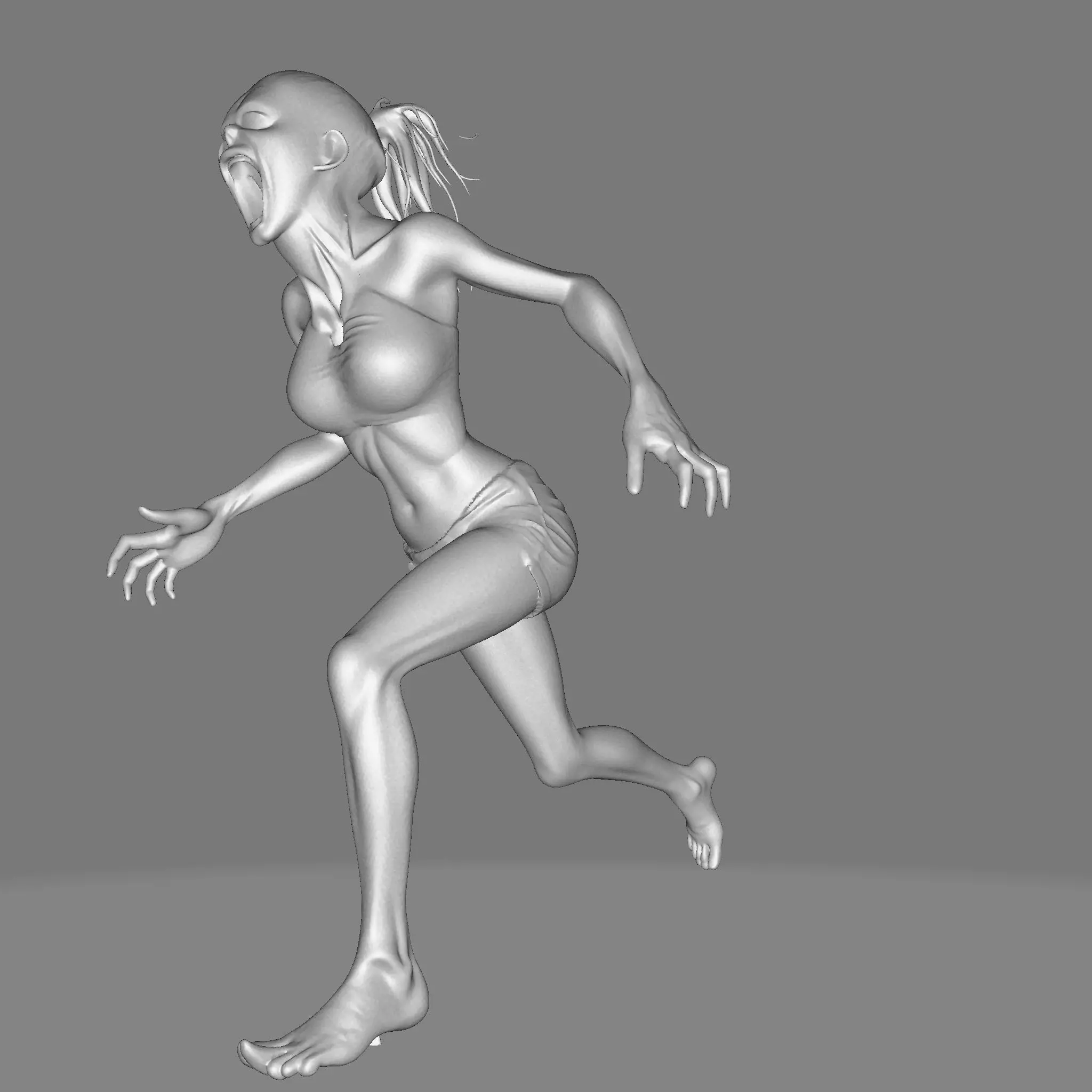 Cursed Sprinter Stylized Horror Runner 3D Model 3D print model_27