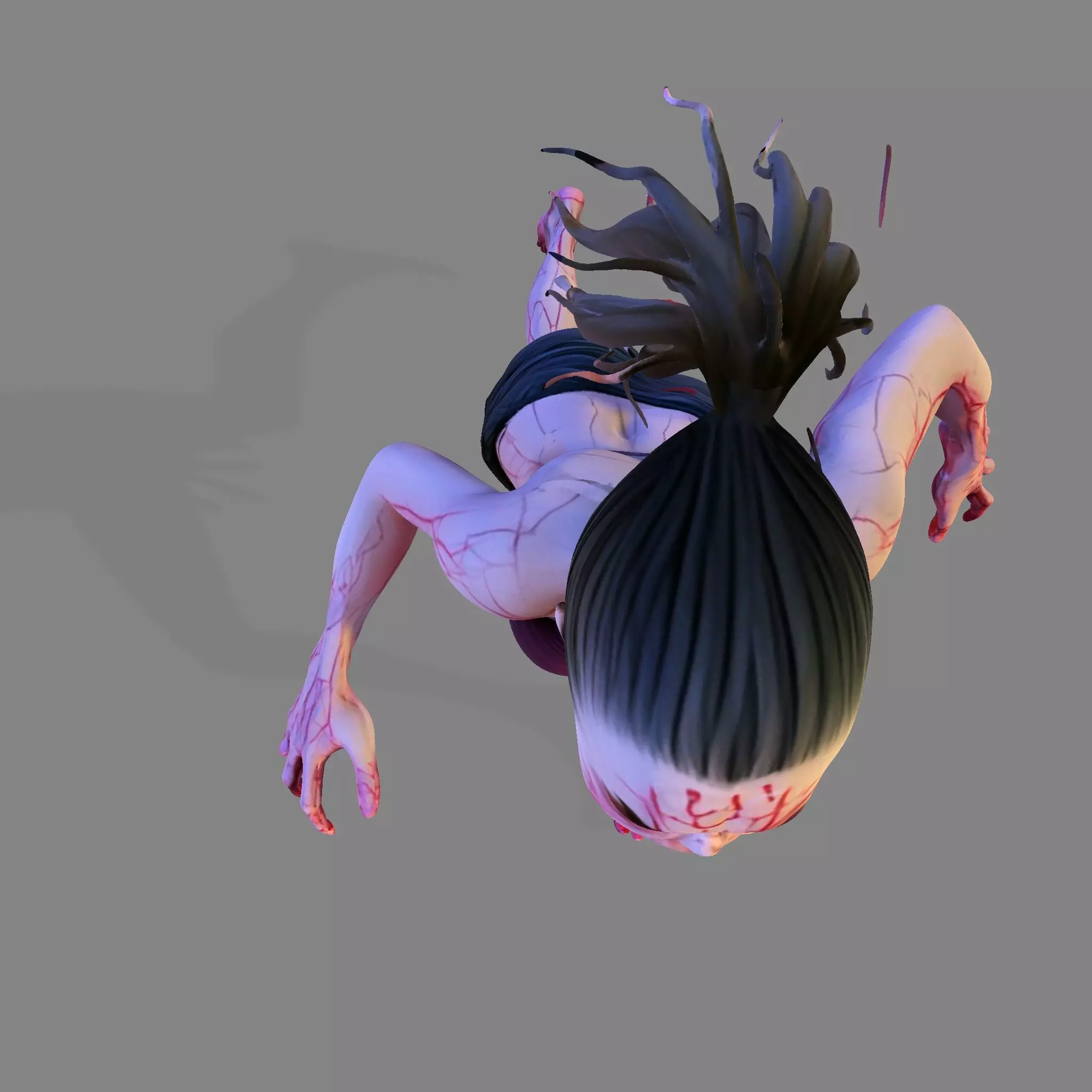 Cursed Sprinter Stylized Horror Runner 3D Model 3D print model_19