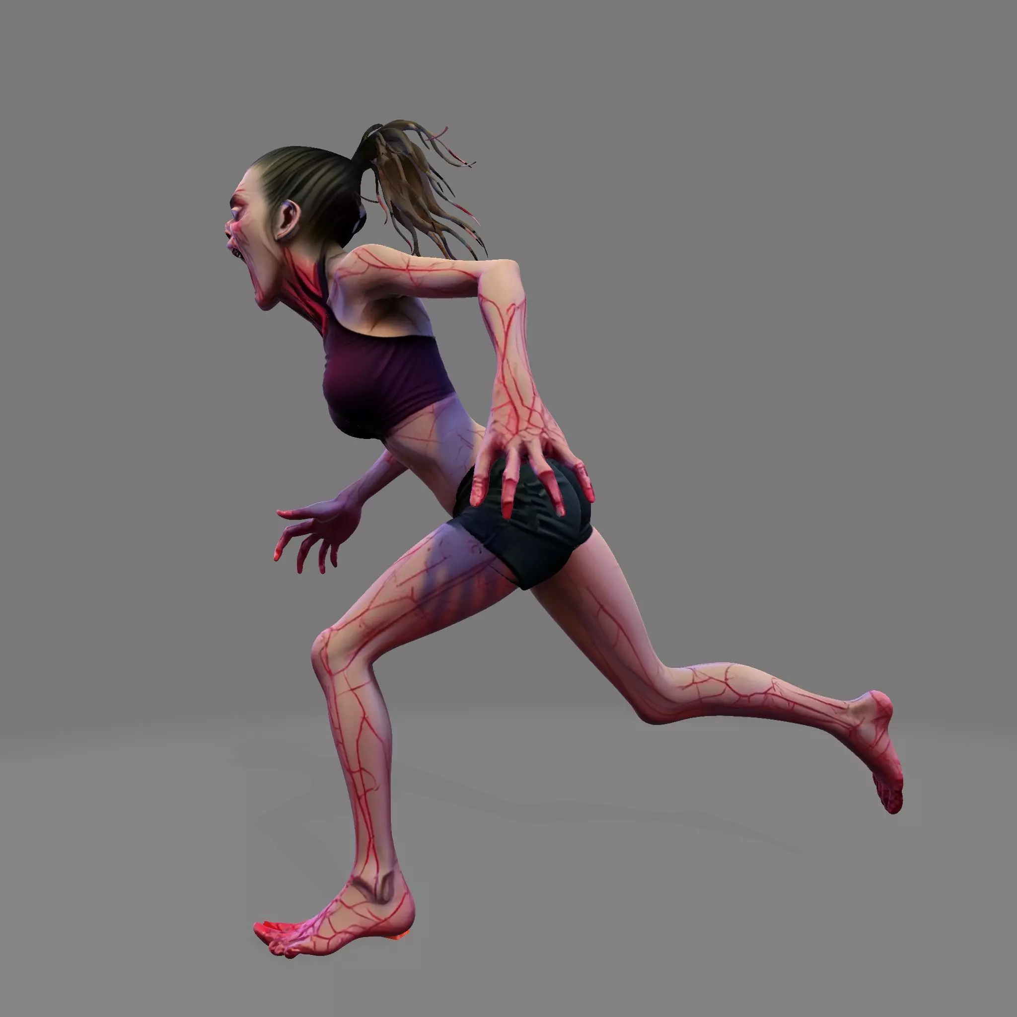 Cursed Sprinter Stylized Horror Runner 3D Model 3D print model_4